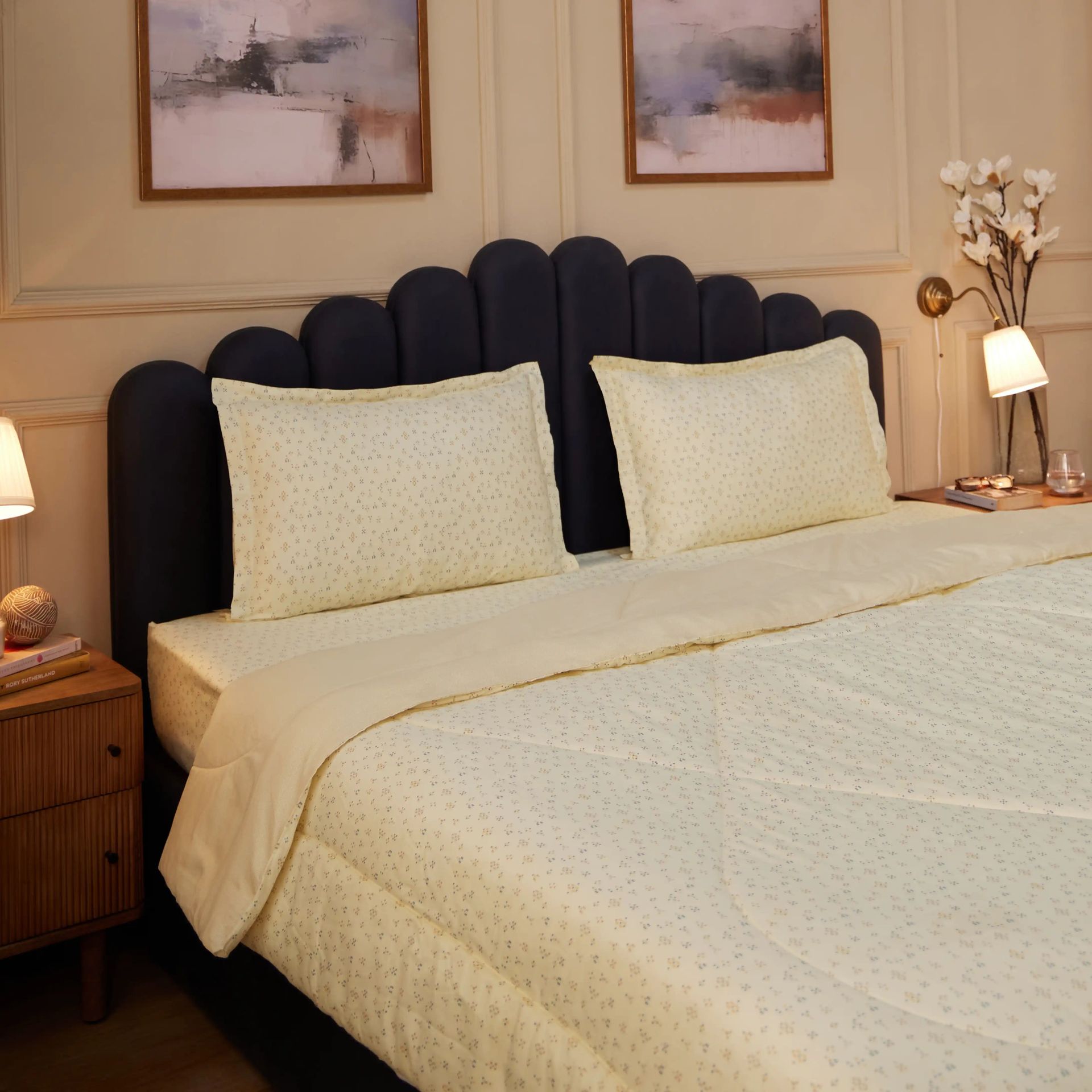 Geometric 120 GSM 100% Cotton Multicolour Double Comforter | Yutori