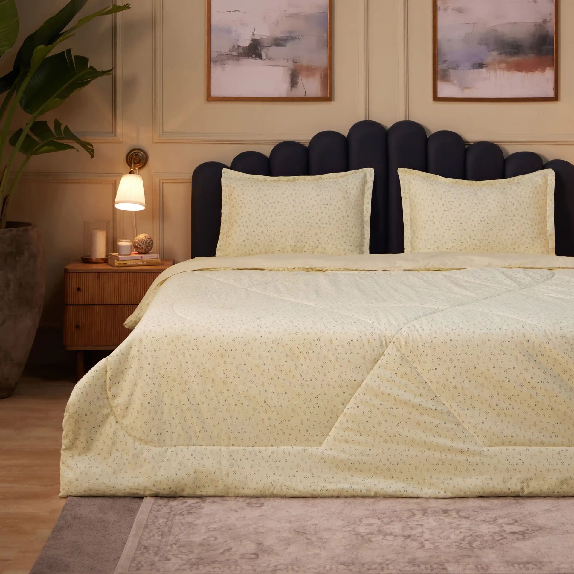Geometric 120 GSM 100% Cotton Multicolour Double Comforter | Yutori