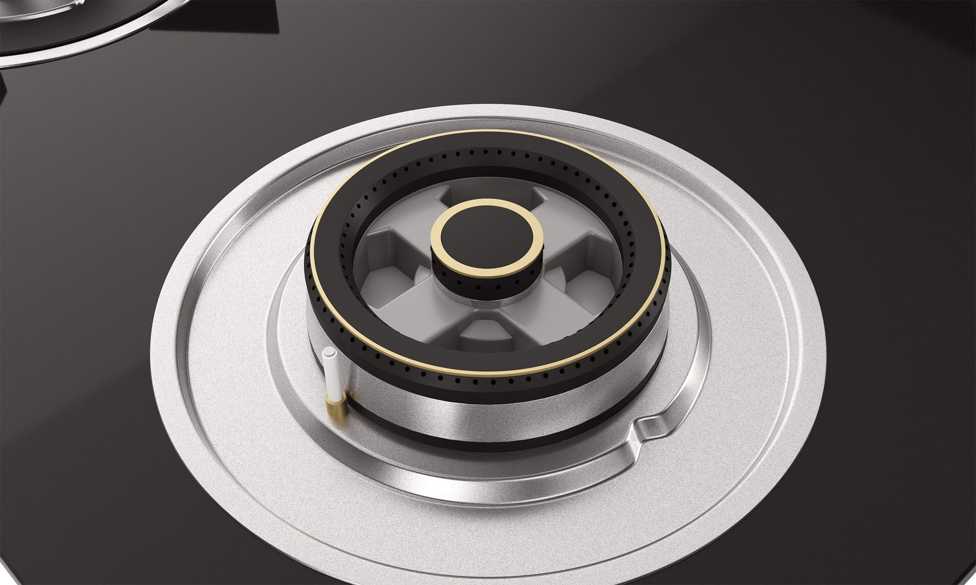 Optima Gloss Auto Ignition 600 mm 4 Brass Burner Hob | Optima HBG4B60