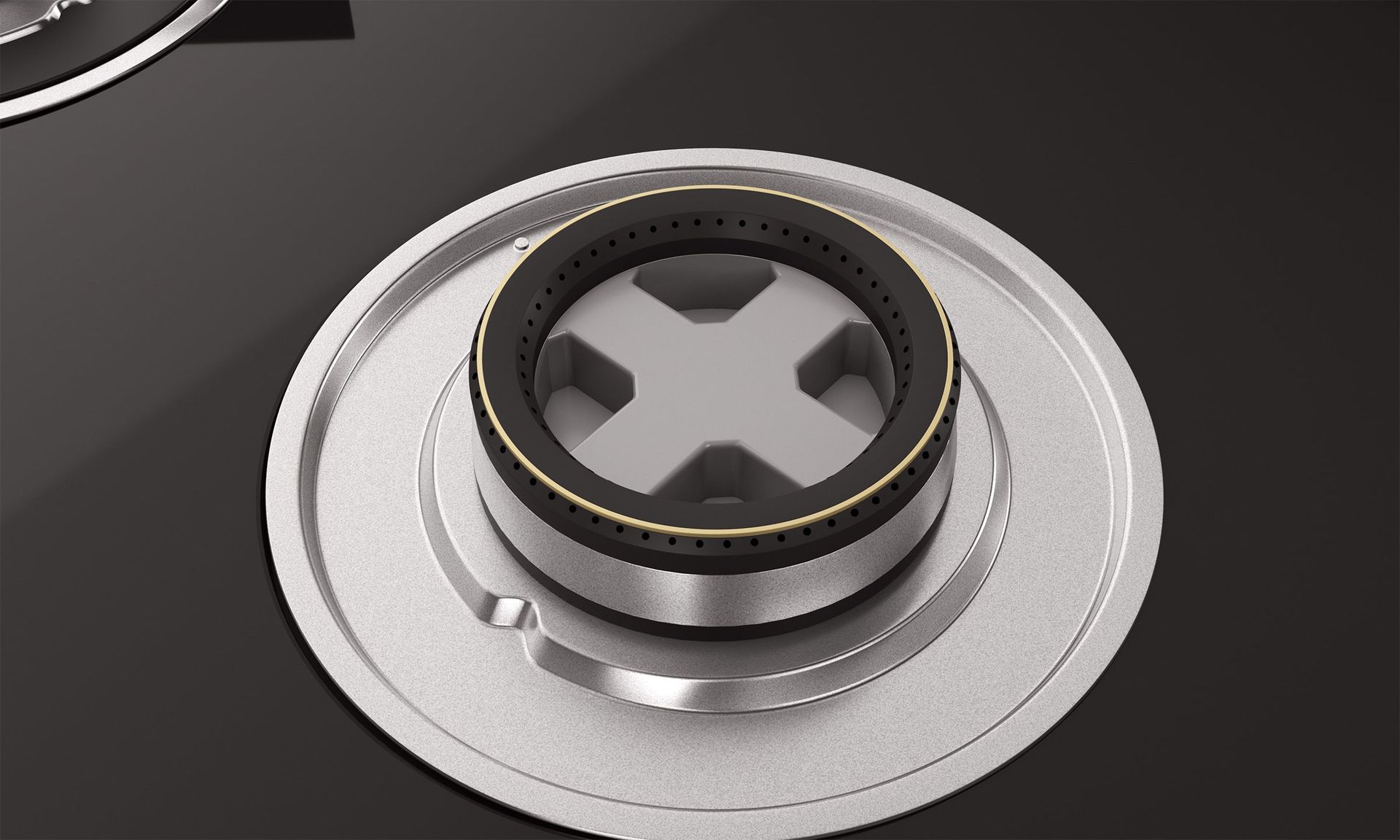 Optima Gloss Auto Ignition 600 mm 3 Brass Burner Hob | Optima HBG3B60