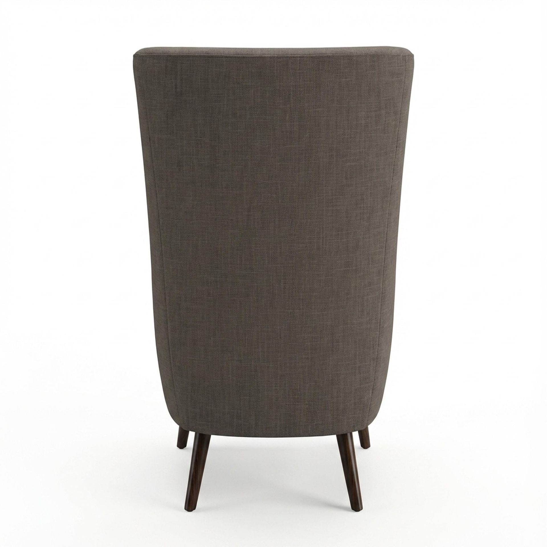 Avery Wingback Accent Chair, Coco Walnut Legs Essential Chestnut Brown Upholstery