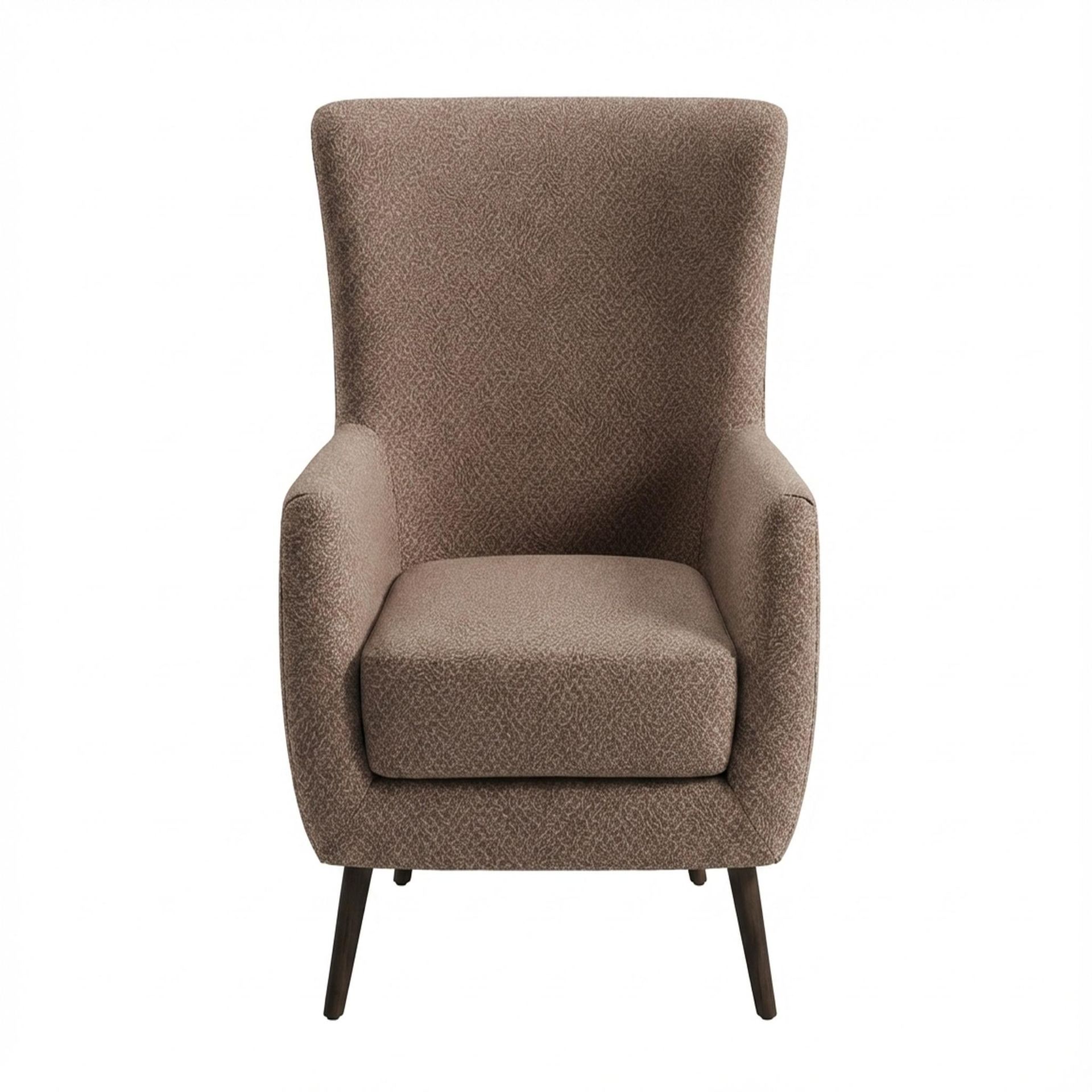 Avery Wingback Accent Chair, Coco Walnut Legs Essential Ballet Slipper Upholstery