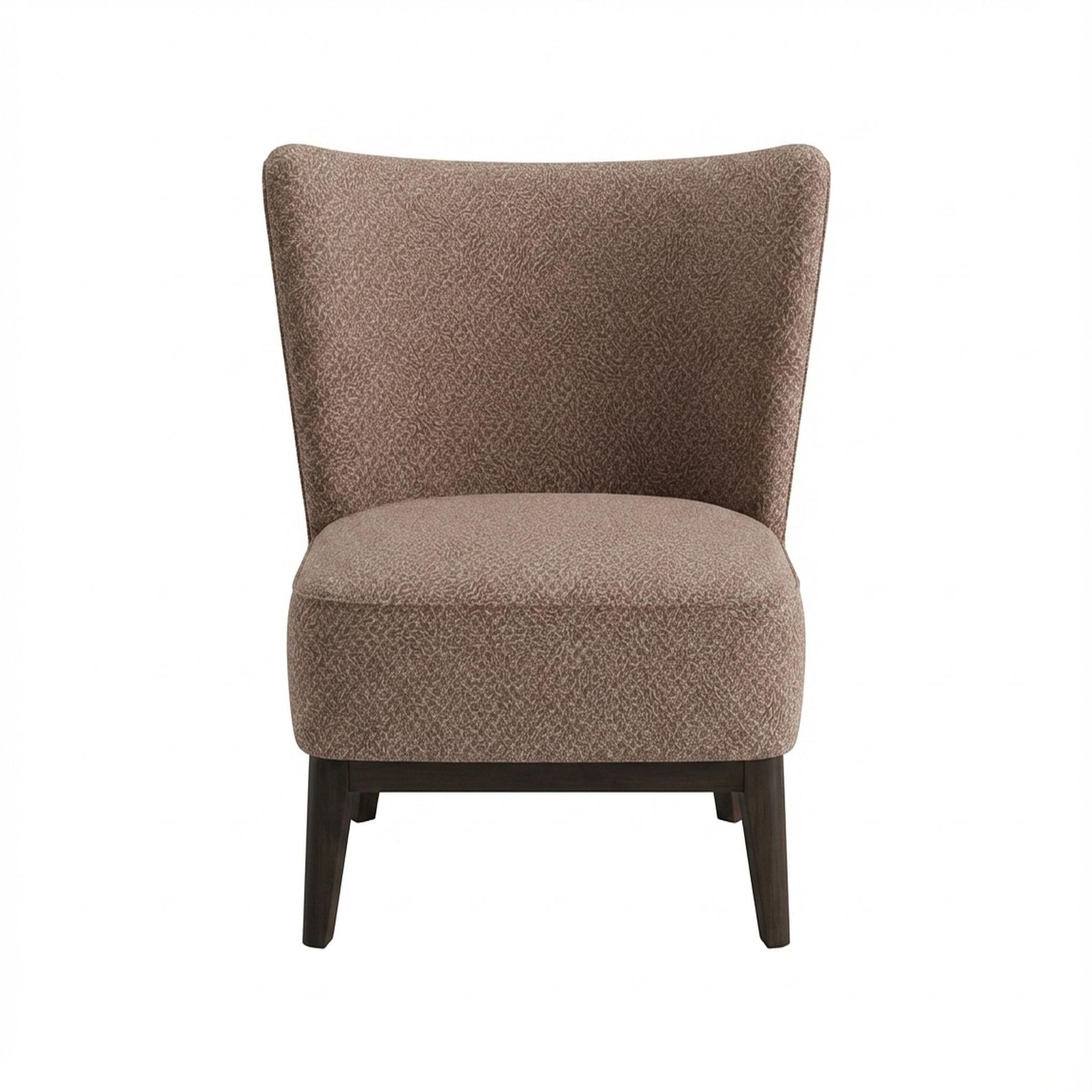 Avery Wingback Accent Chair, Coco Walnut Legs Essential Ballet Slipper Upholstery
