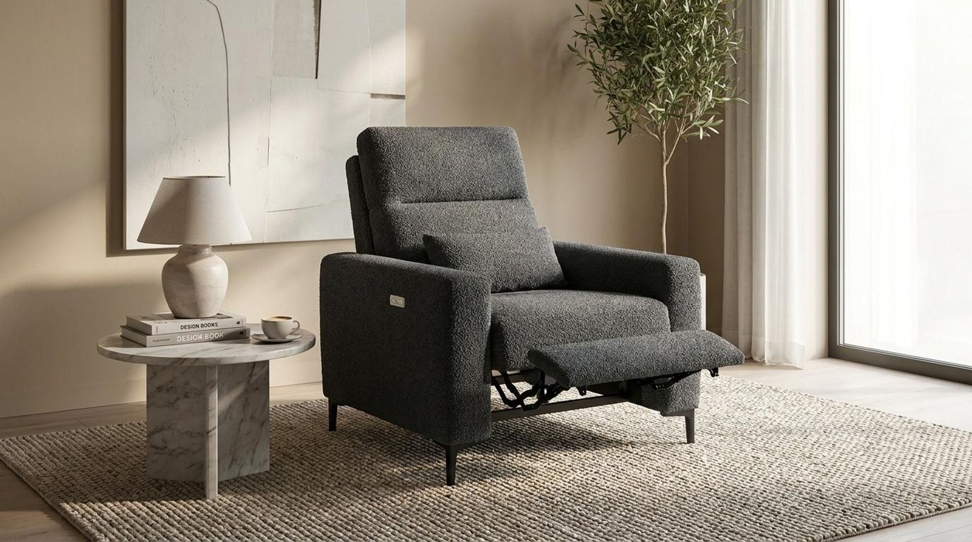 Eldur Relaxed Seat, 1 Seater ( 1 RR), Graphite Charcoal Elite