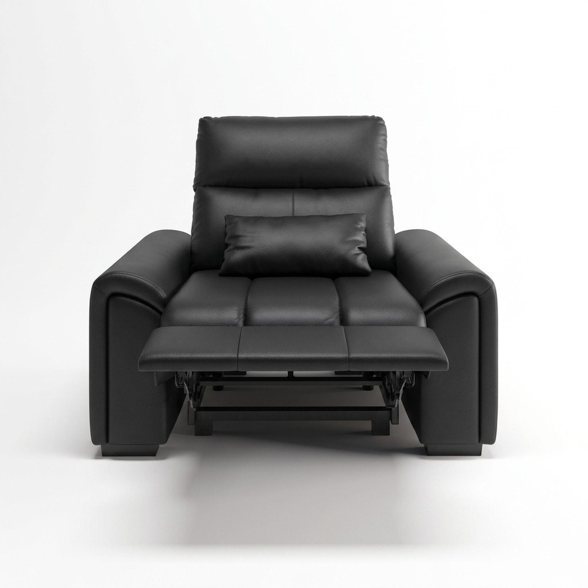 Eldur Relaxed Seat, 1 Seater ( 1 RR), Mellow Black Leather Essential