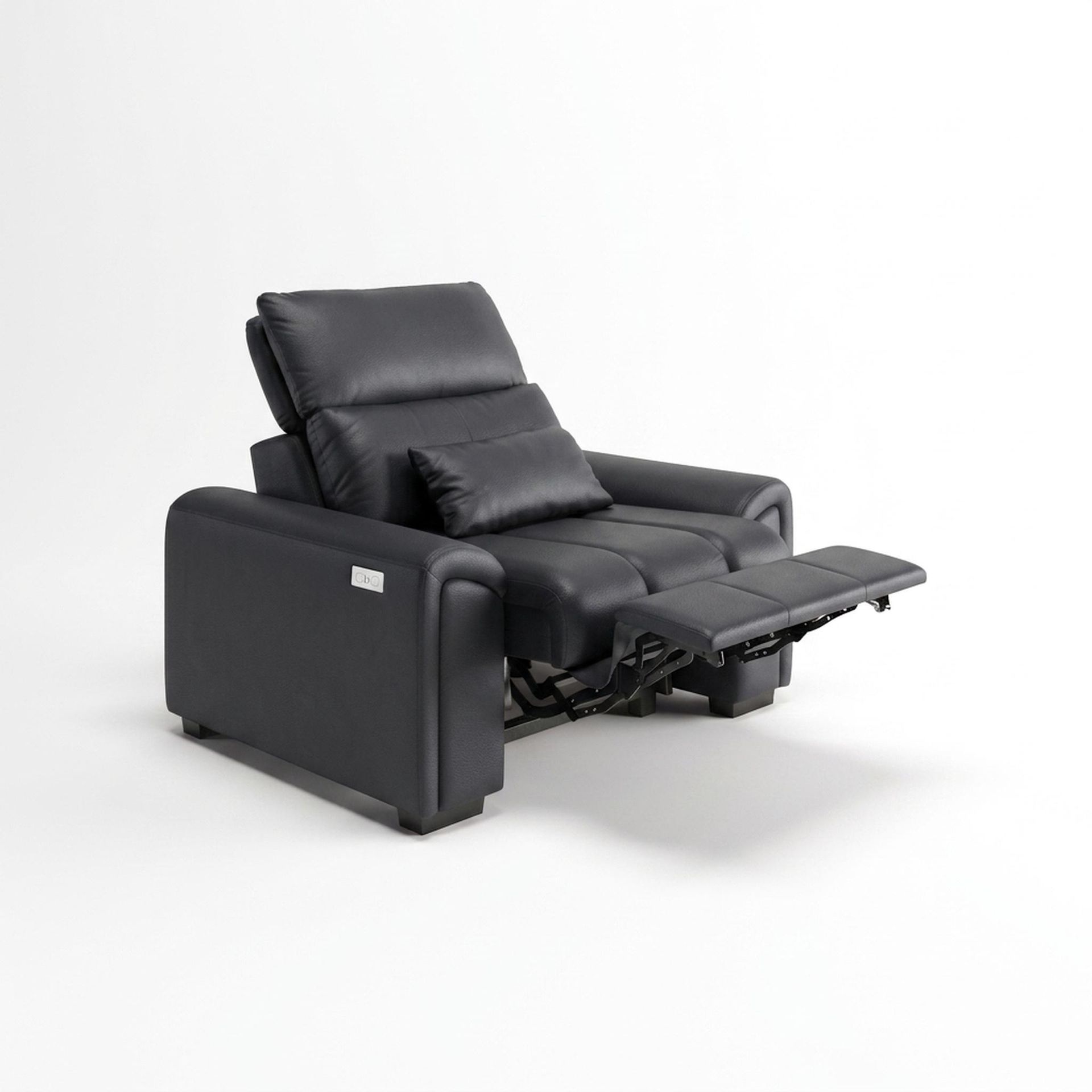 Eldur Relaxed Seat, 1 Seater ( 1 RR), Mellow Black Leather Essential