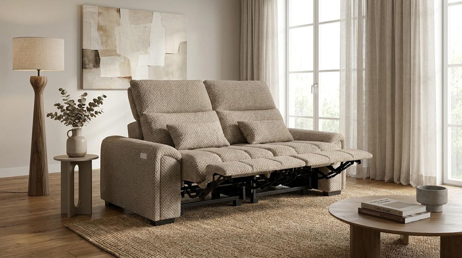 Eldur Relaxed Seat, 2 Seater ( 2 RR), Warm Porcelain Elite