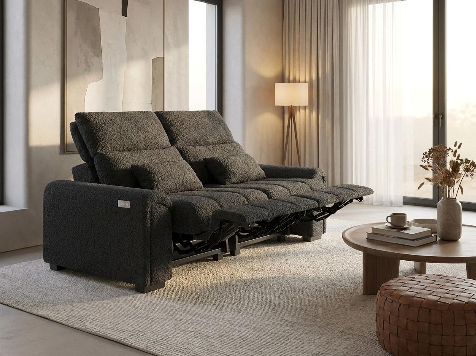 Eldur Relaxed Seat, 2 Seater ( 2 RR), Graphite Charcoal Elite