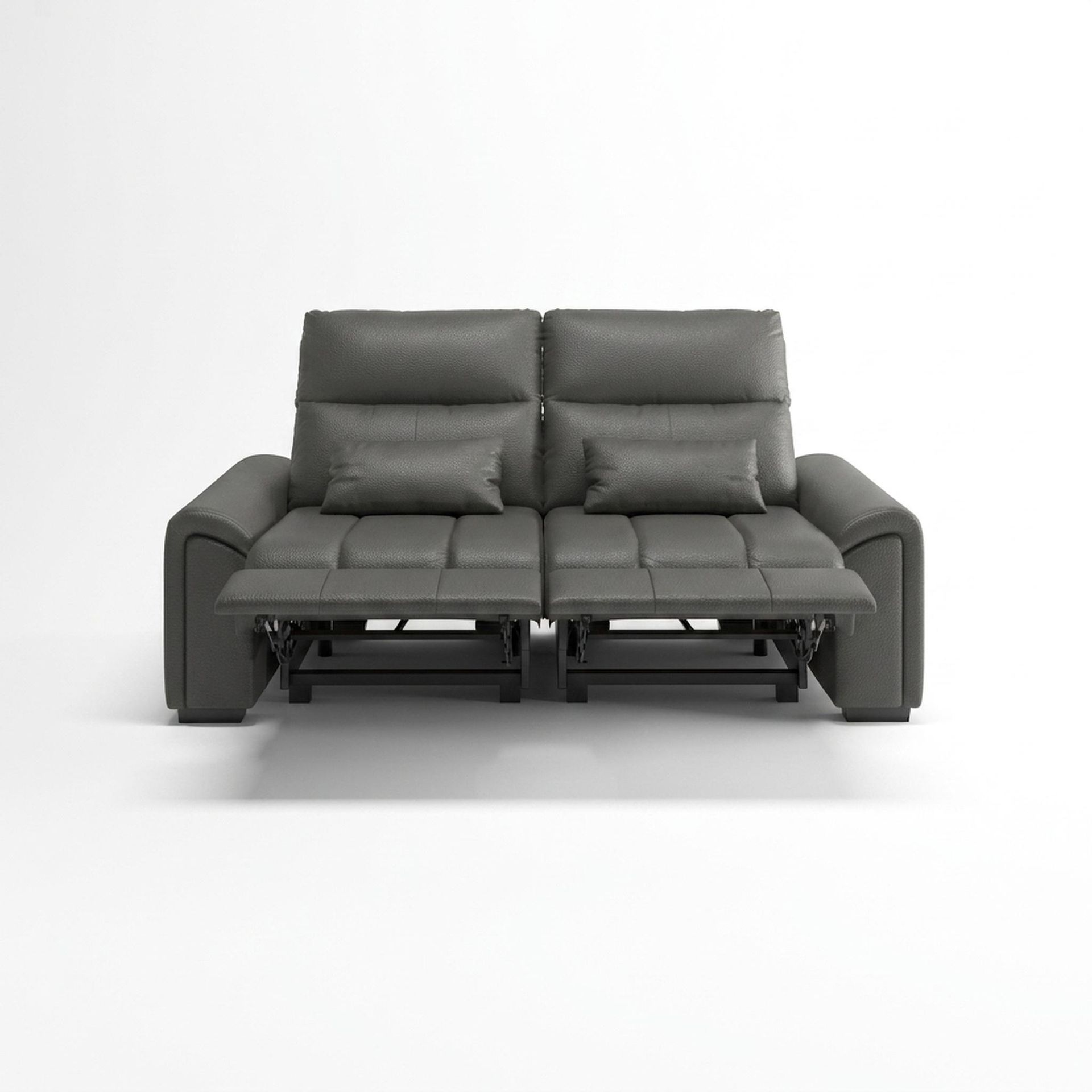 Eldur Relaxed Seat, 2 Seater ( 2 RR), Chelsea Grey Aura Leather Essential