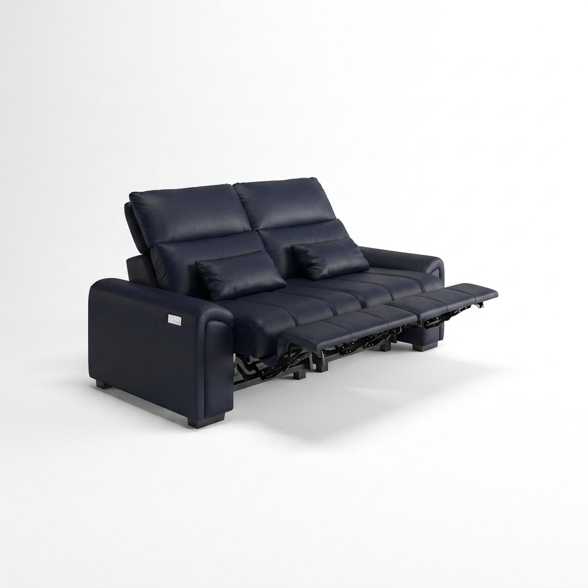Eldur Relaxed Seat, 2 Seater ( 2 RR), Arctic Blue Zenith Leather Essential