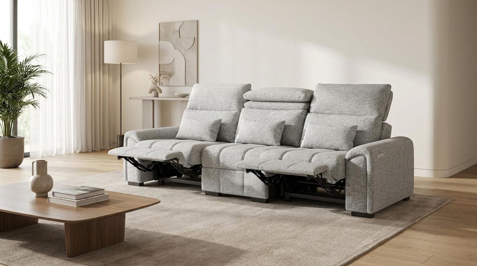 Eldur Relaxed Seat, 3 Seater (2 RR), Opaline Snow Elite