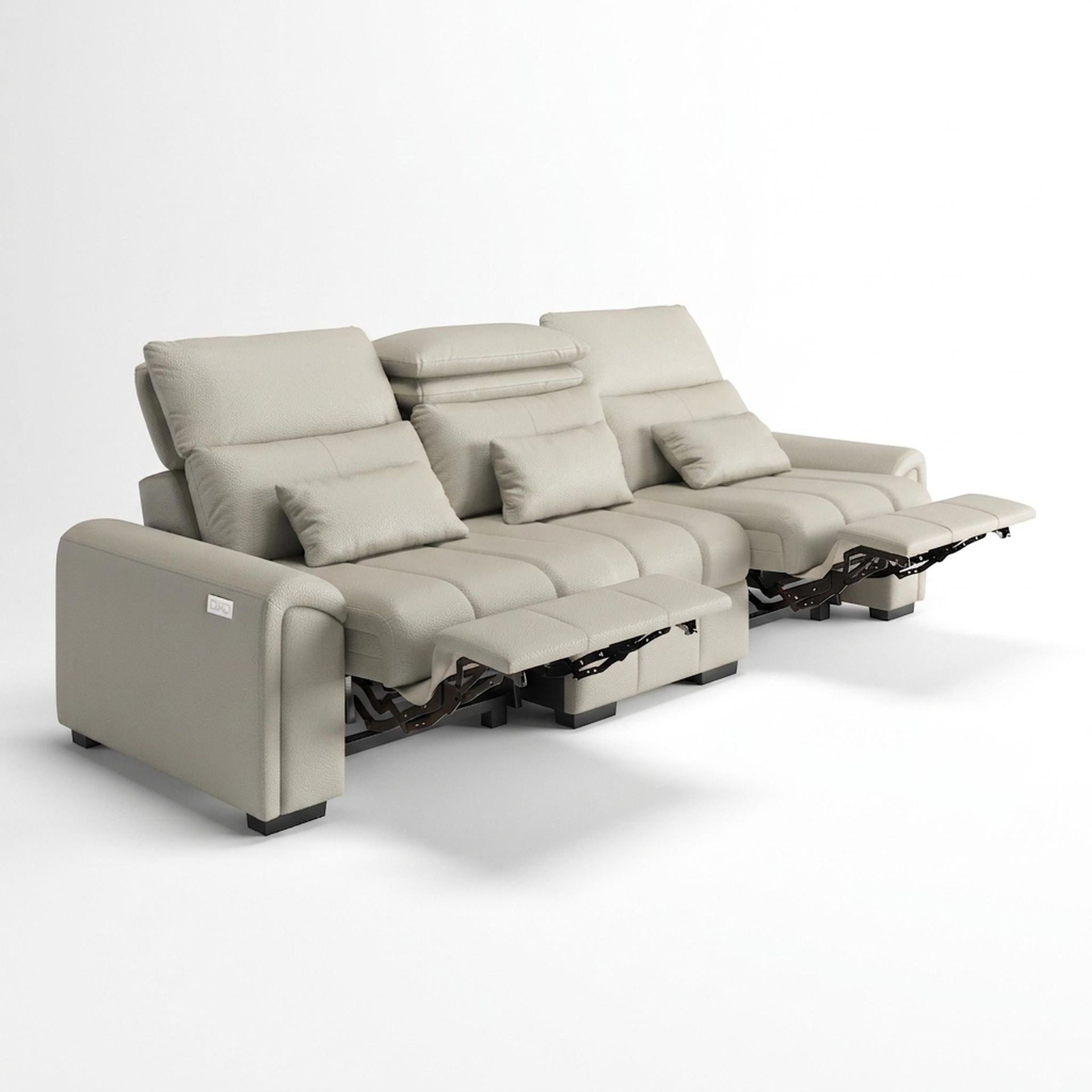 Eldur Relaxed Seat, 3 Seater (2 RR), Alabaster Veil Vegan Leather