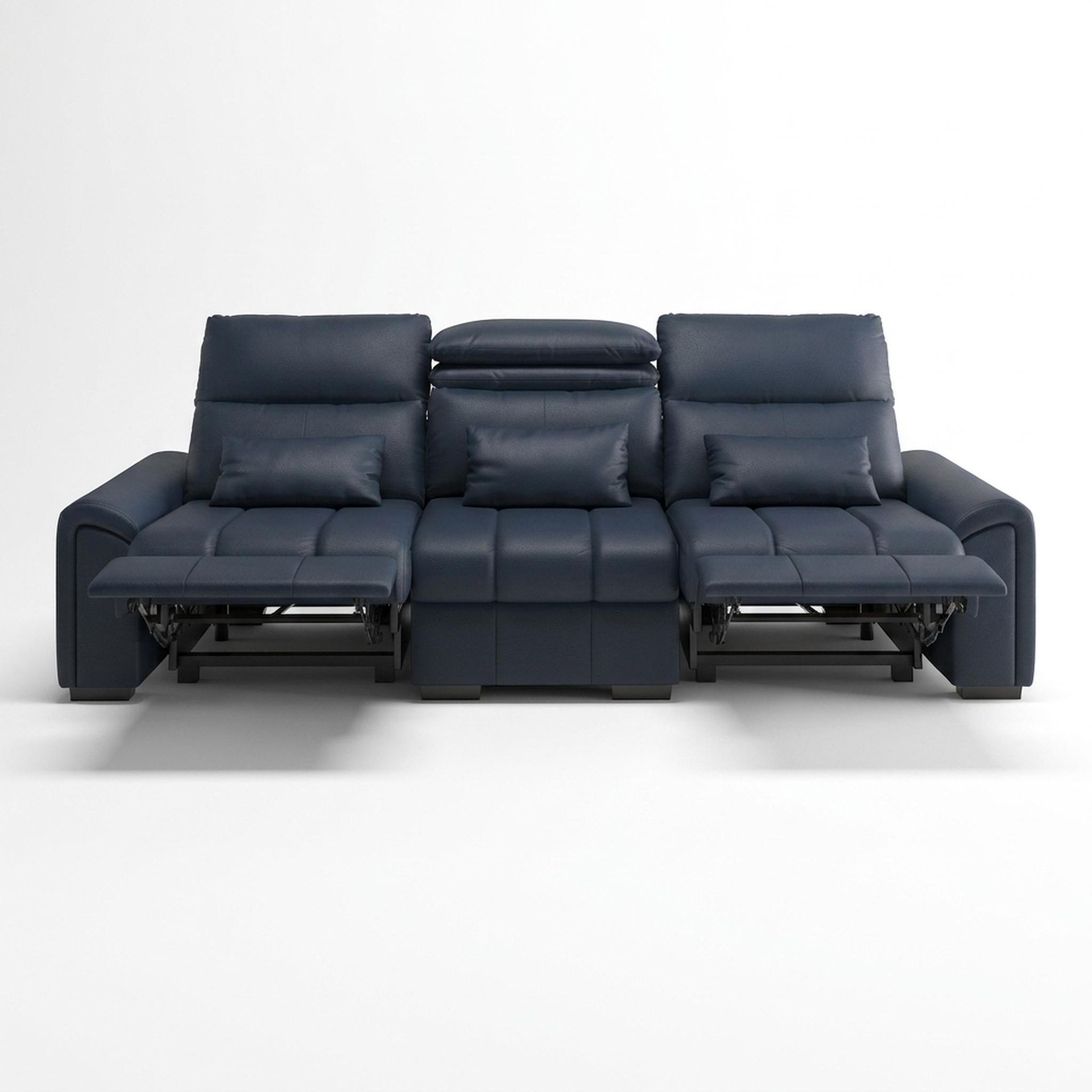 Eldur Relaxed Seat, 3 Seater (2 RR), Cobalt Vegan Leather
