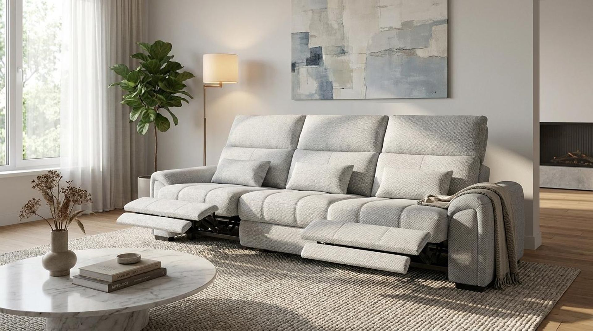 Eldur Relaxed Seat, 3 Seater (3 RR), Opaline Snow Elite