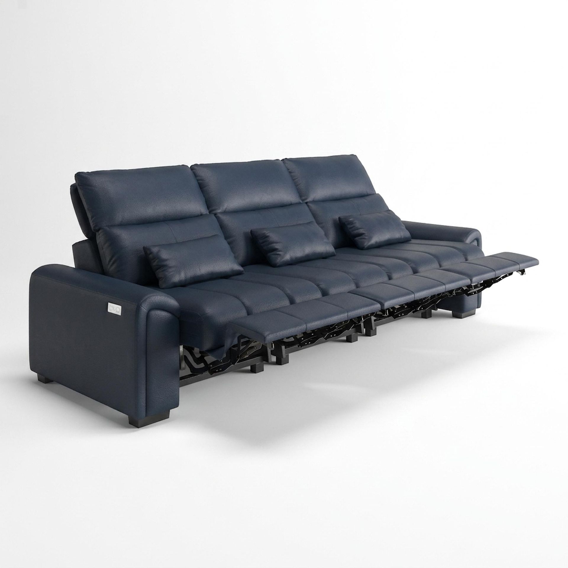 Eldur Relaxed Seat, 3 Seater (3 RR), Cobalt Vegan Leather