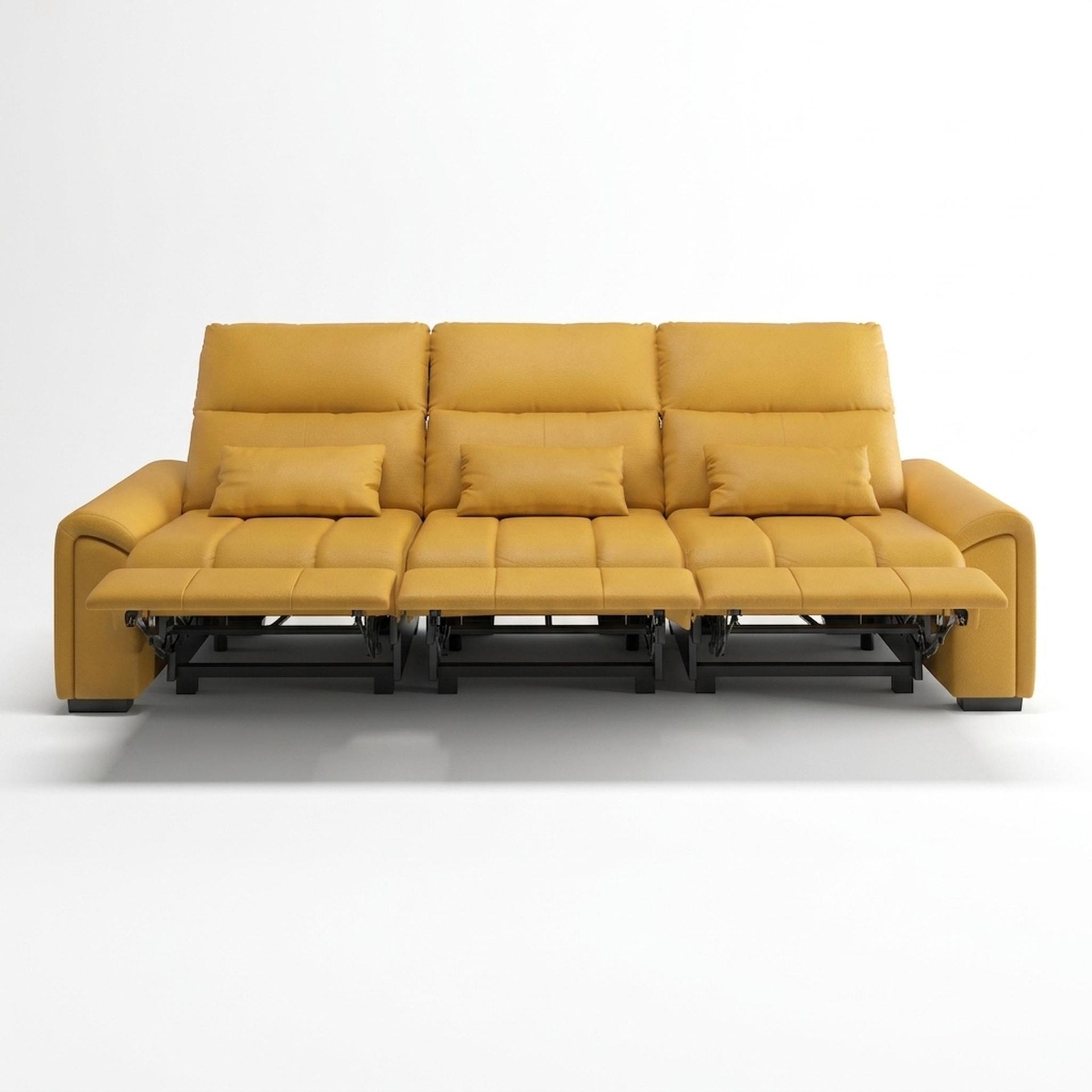 Eldur Relaxed Seat, 3 Seater (3 RR), Golden Temple Aura Leather Essential