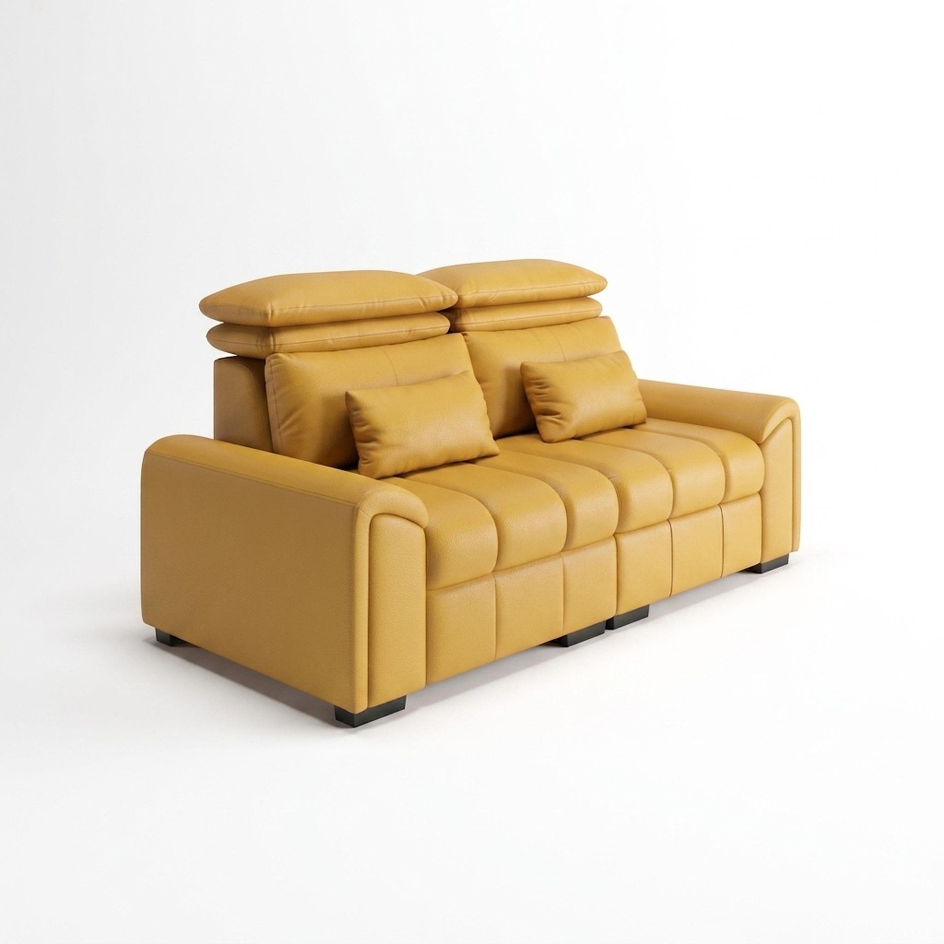 Eldur Relaxed Seat, 2 Seater Sofa, Golden Temple Aura Leather Essential