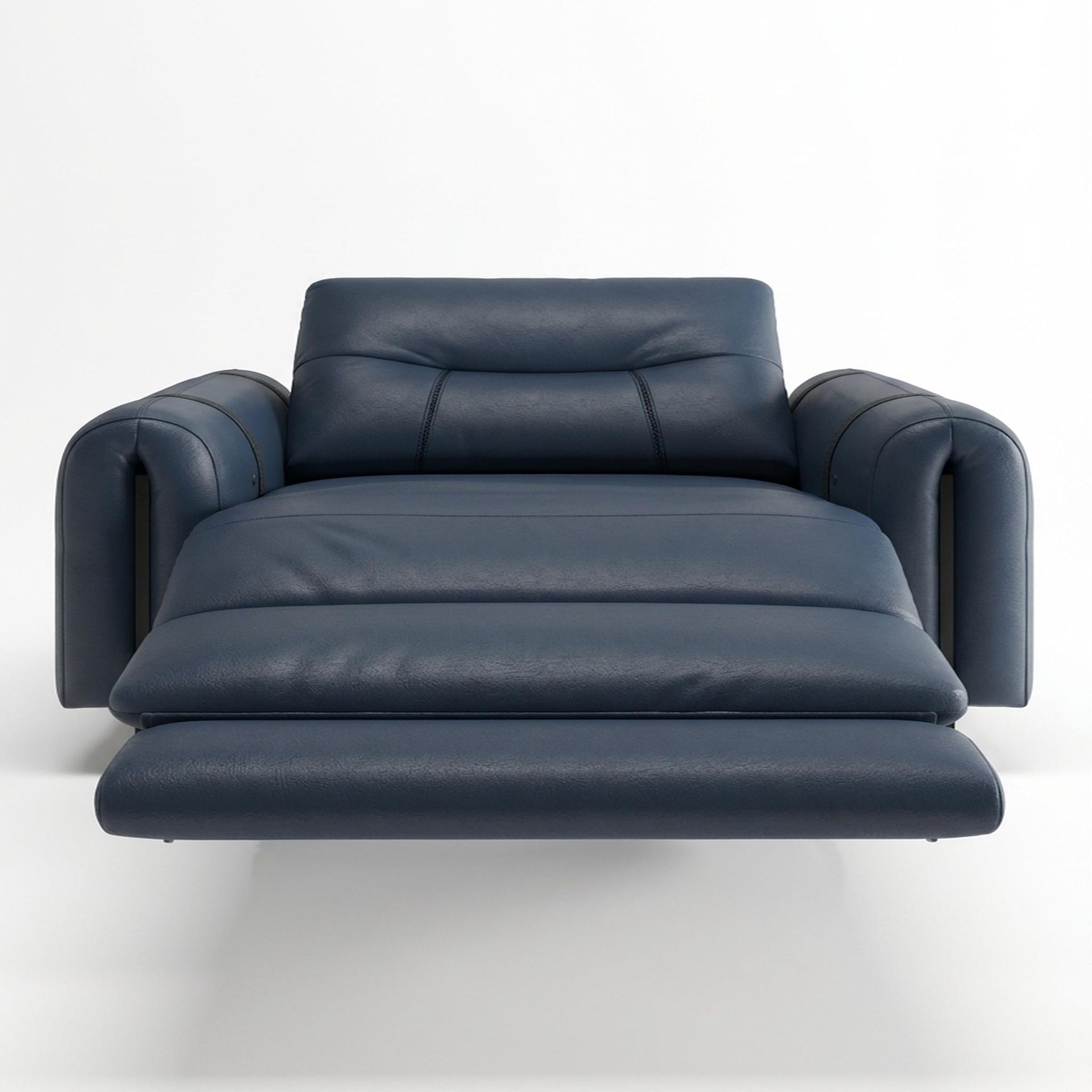 Fergus Relaxed Seat,Electric Recliner Mechanism, 1 Seater ( 1 RR), Cobalt Vegan Leather