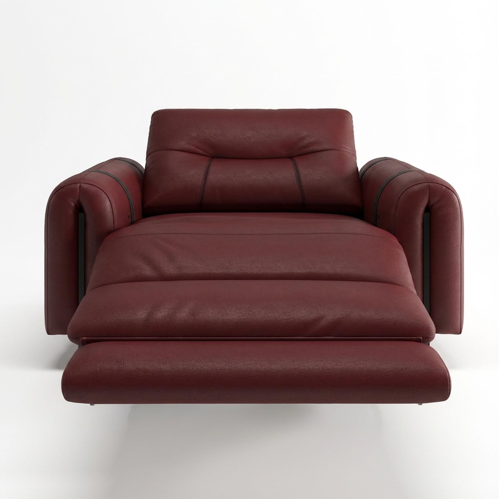 Fergus Relaxed Seat,Electric Recliner Mechanism, 1 Seater ( 1 RR), Victorian Rosso Grandeur Leather Essential