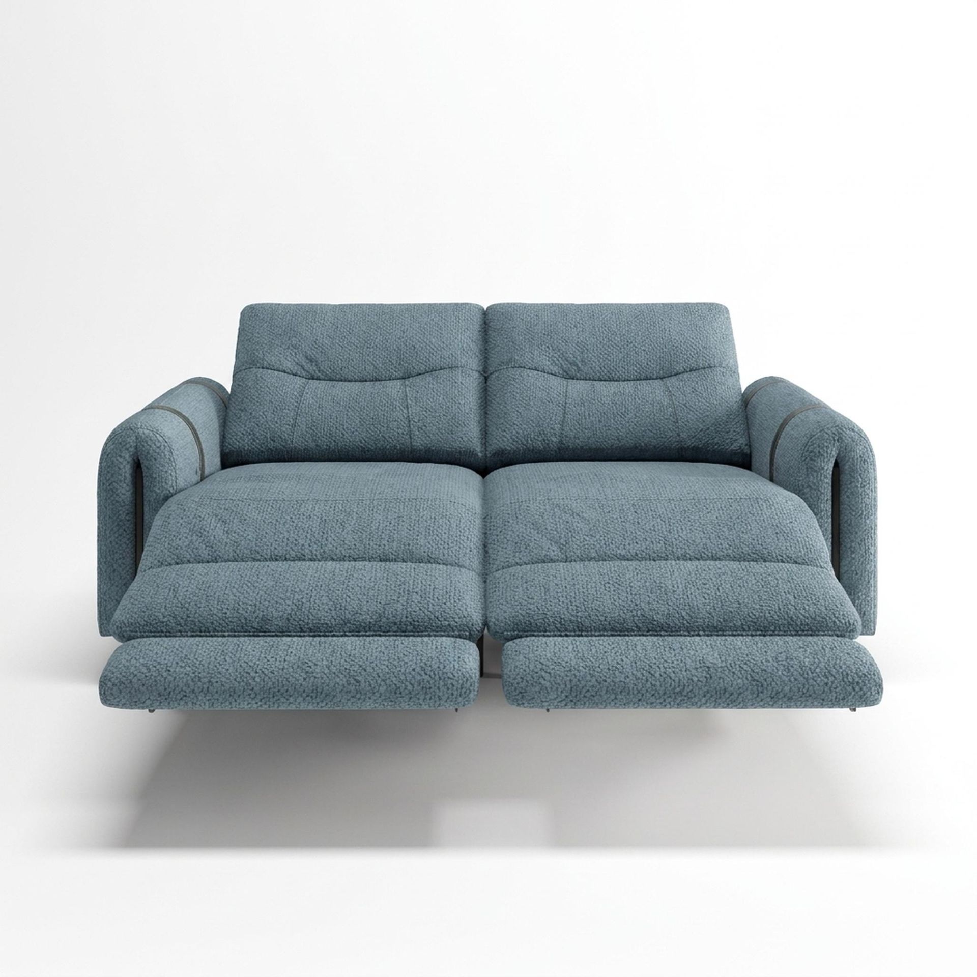 Fergus Relaxed Seat,Electric Recliner Mechanism, 2 Seater ( 2 RR), Steel Mist Elite