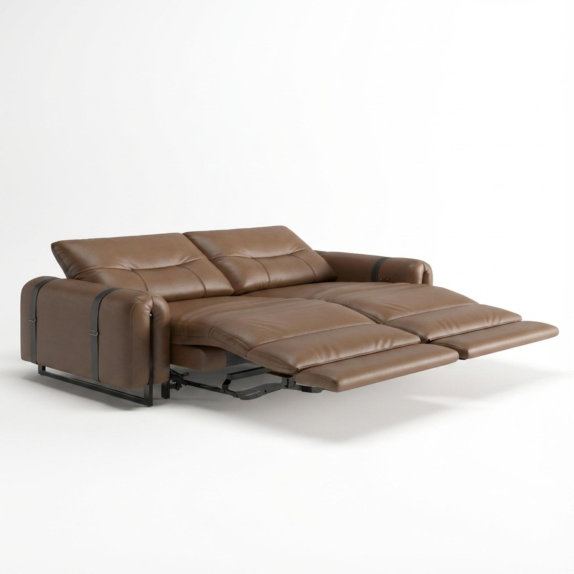 Fergus Relaxed Seat,Electric Recliner Mechanism, 2 Seater ( 2 RR), Cocoa Velvet Vegan Leather