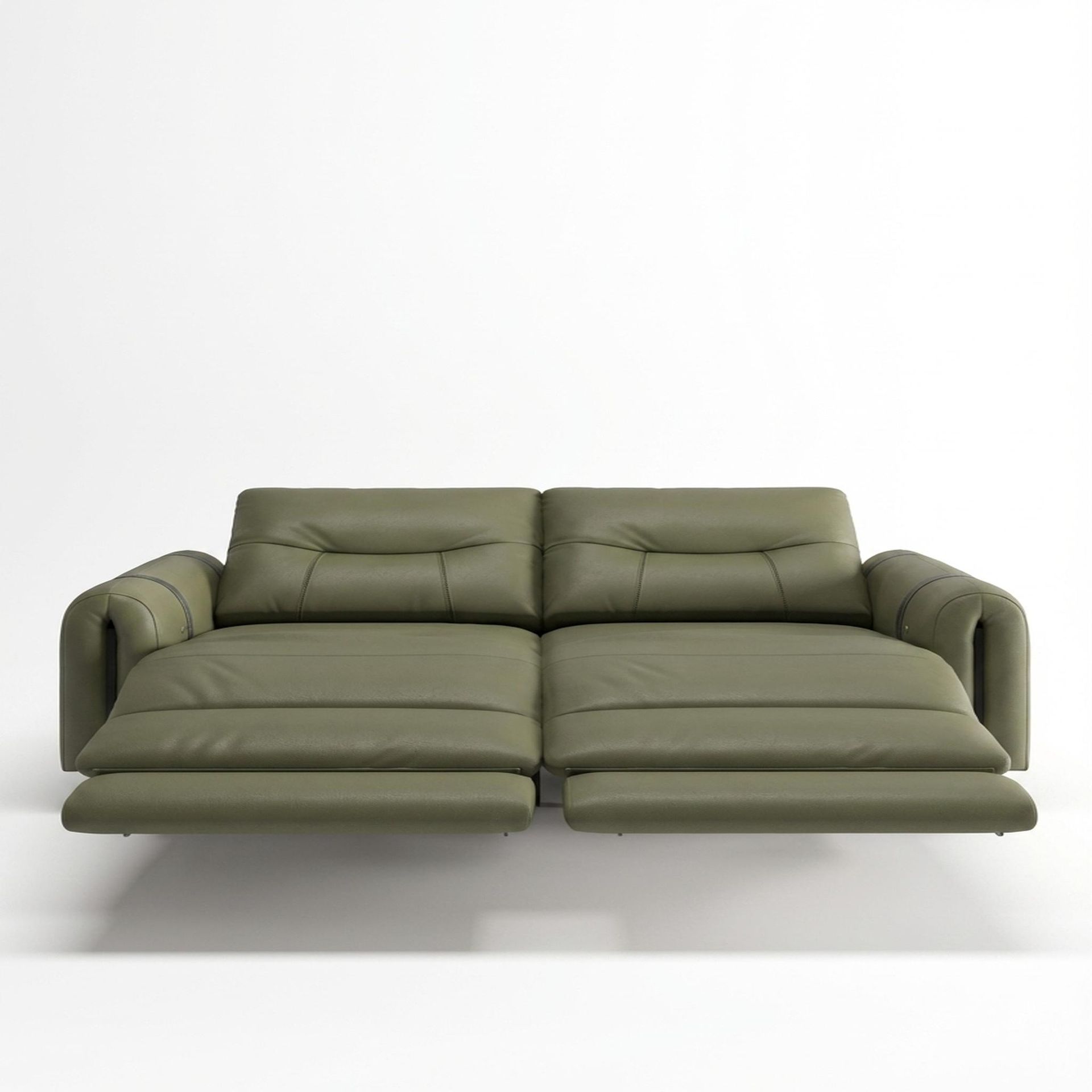 Fergus Relaxed Seat,Electric Recliner Mechanism, 2 Seater ( 2 RR), Olivewood Vegan Leather