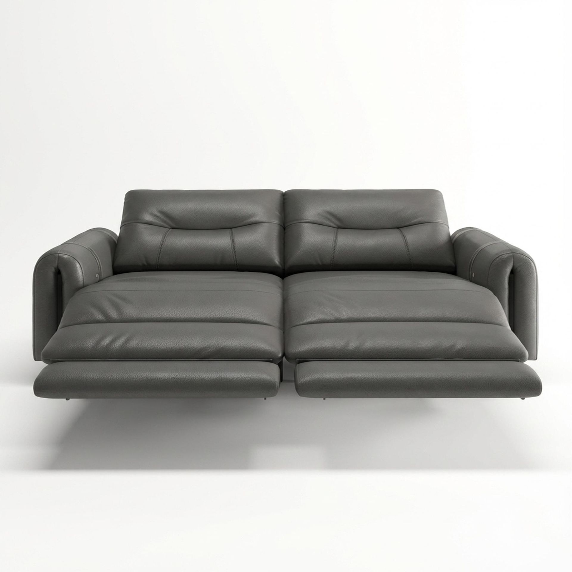 Fergus Relaxed Seat,Electric Recliner Mechanism, 2 Seater ( 2 RR), Chelsea Grey Aura Leather Essential