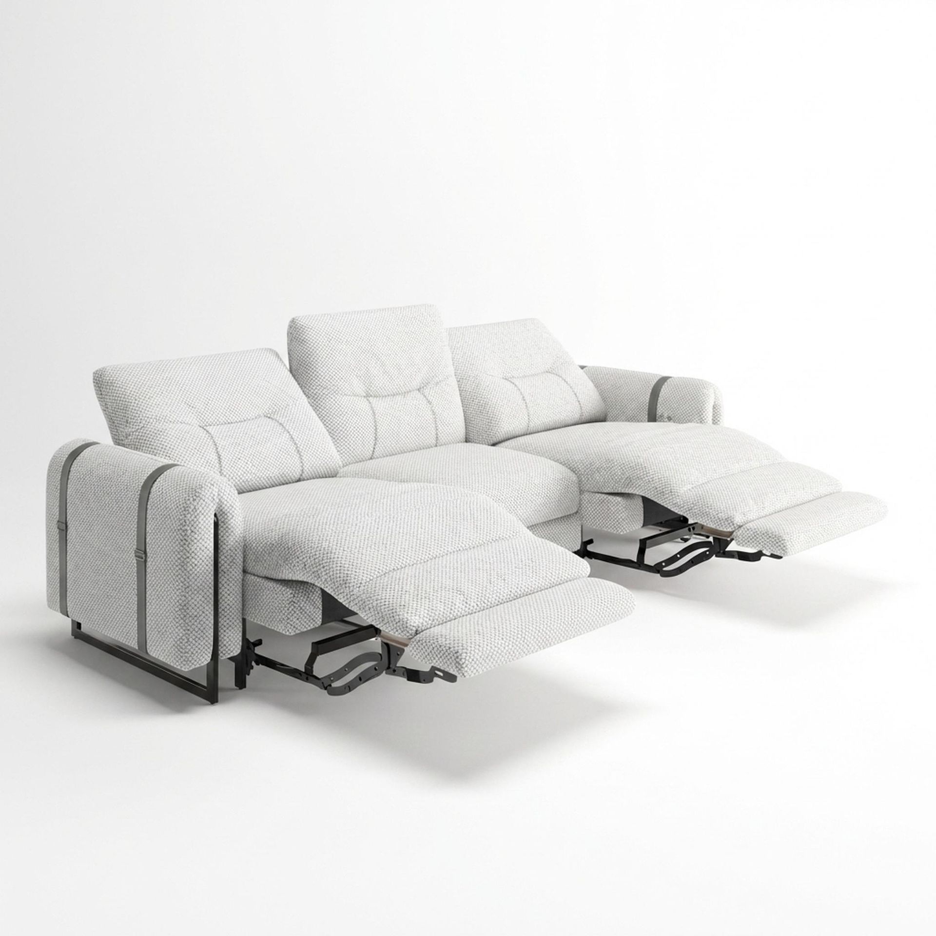 Fergus Relaxed Seat,Electric Recliner Mechanism, 3 Seater (2 RR), Opaline Snow Elite