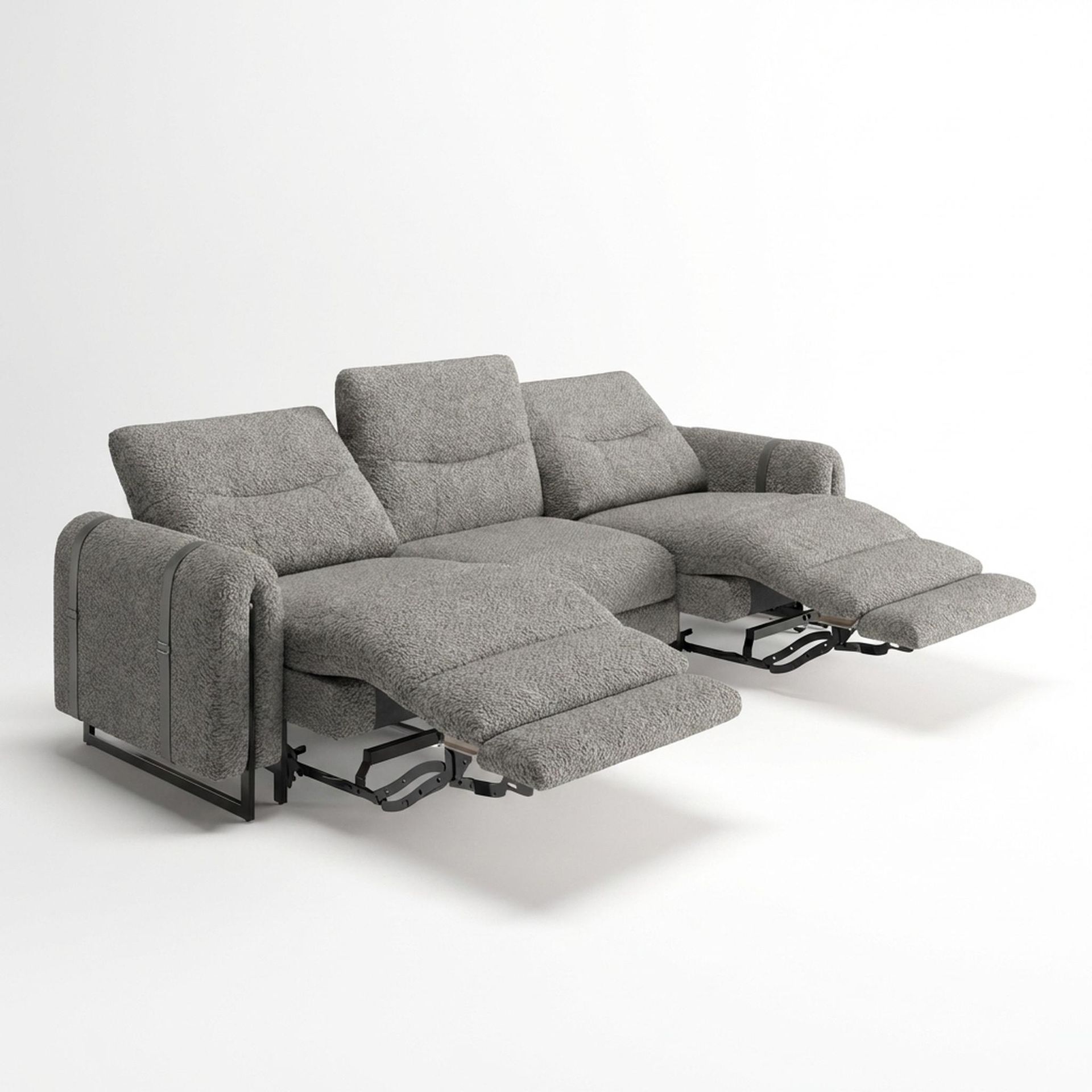 Fergus Relaxed Seat,Electric Recliner Mechanism, 3 Seater (2 RR), Clay Beige Elite