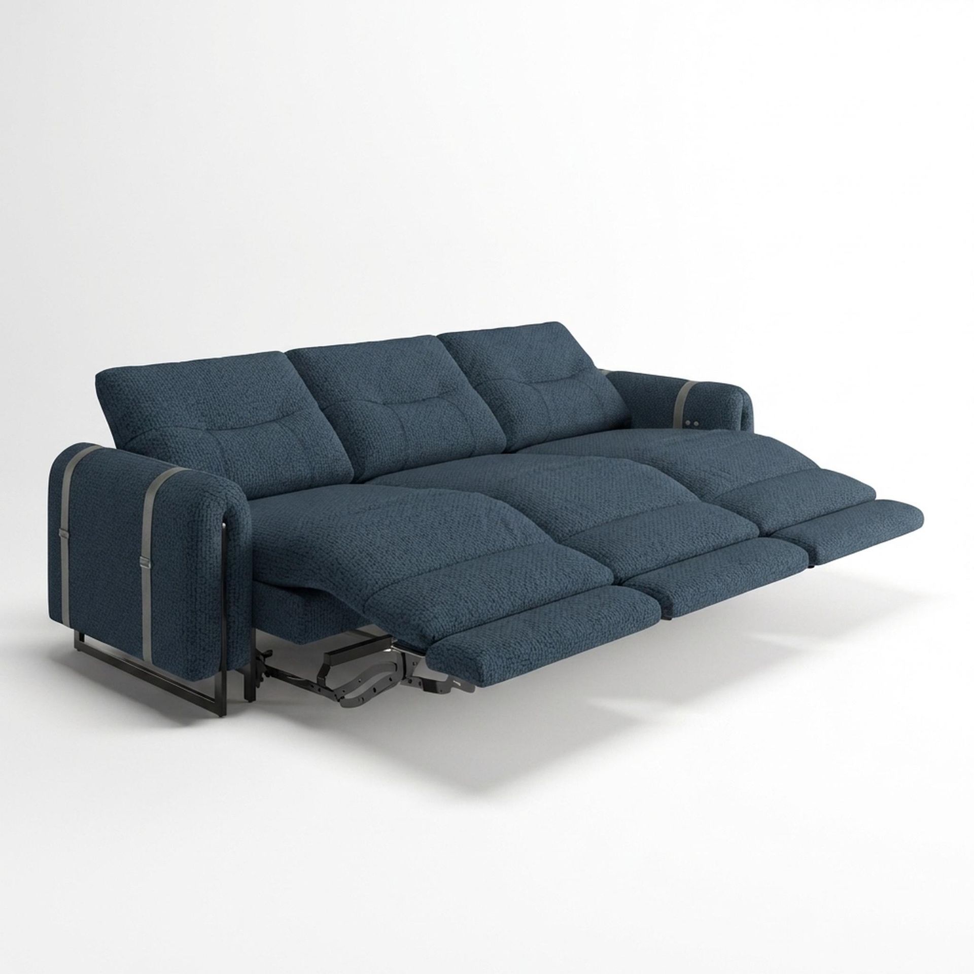 Fergus Relaxed Seat,Electric Recliner Mechanism, 3 Seater (3 RR), Royal Ink Elite