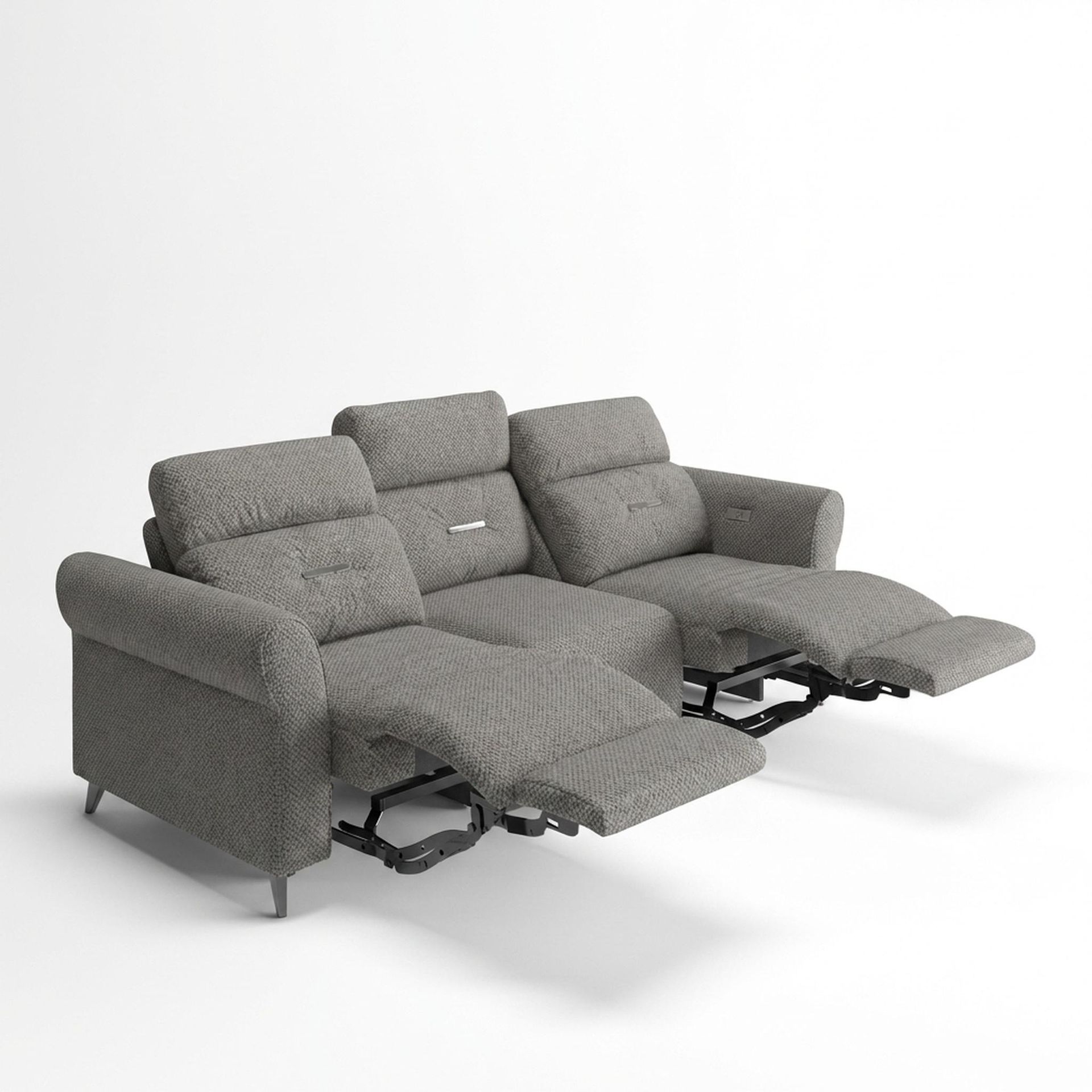 Florian Compact Seat,Electric Recliner Mechanism, 3 Seater (2 RR), Clay Beige Elite