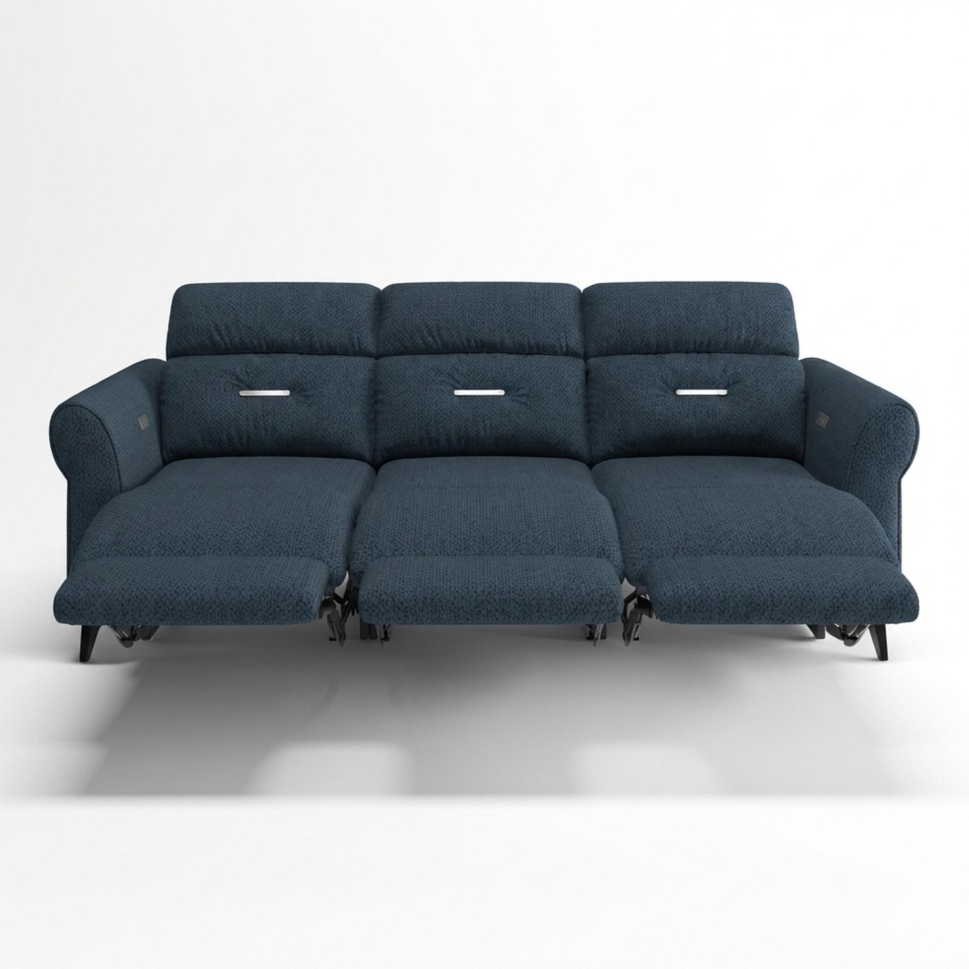 Florian Compact Seat,Electric Recliner Mechanism, 3 Seater (3 RR), Royal Ink Elite