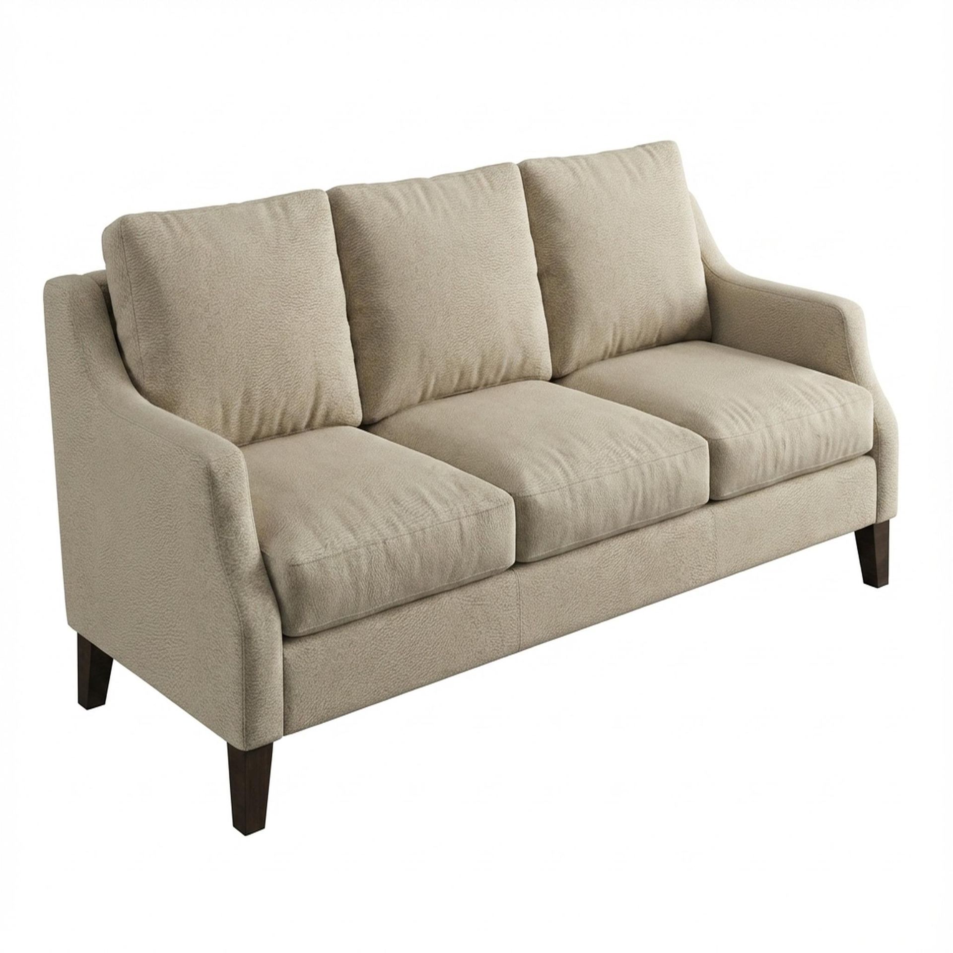 Hayden Home Premium Cozy Cuppa Pouf cum Coffee Table with Storage, Coco Walnut Legs, Essential Sand Upholstery