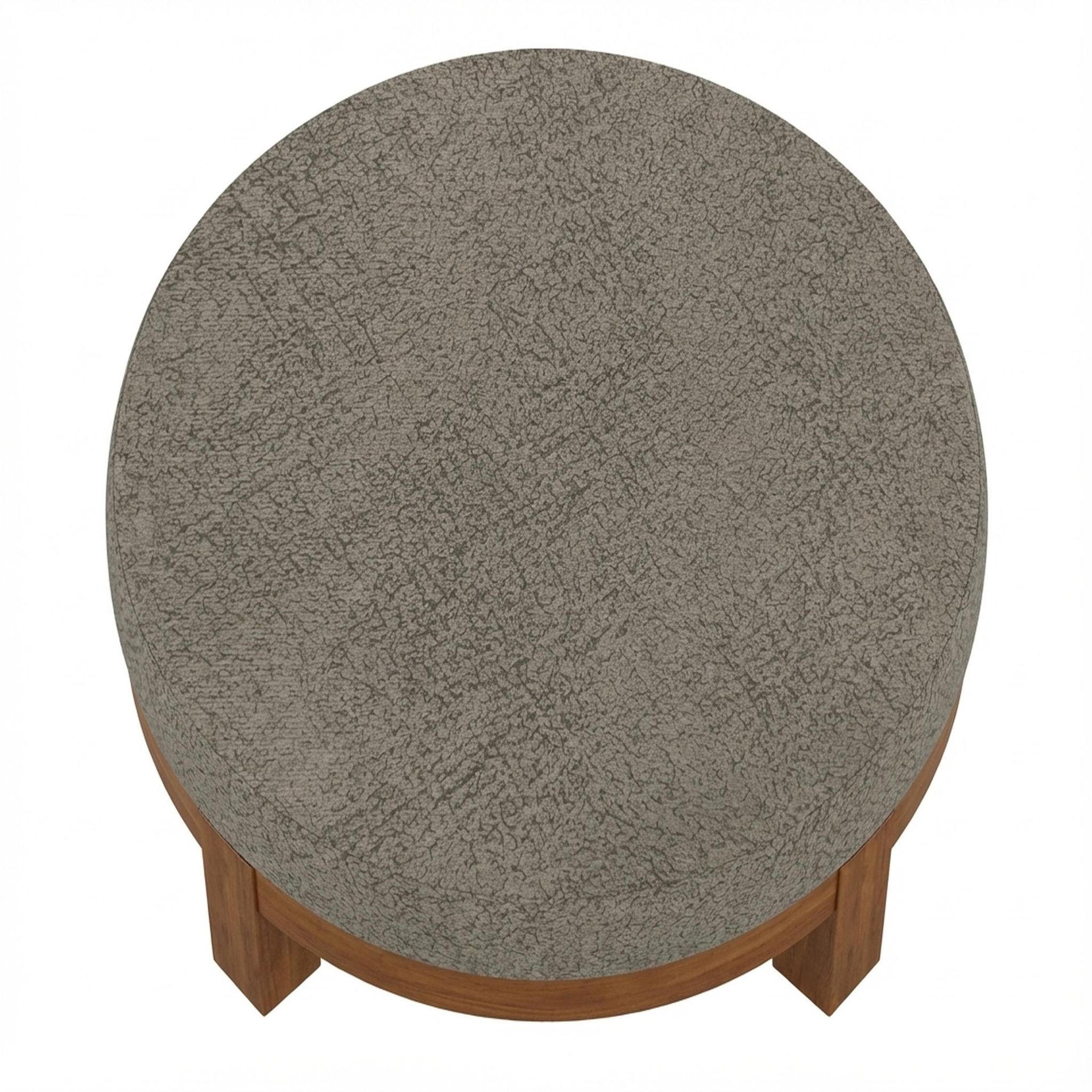 Hayden Home Premium Cozy Cuppa Pouf cum Coffee Table with Storage, Warm Cedar Legs, Essential Biscuit Upholstery