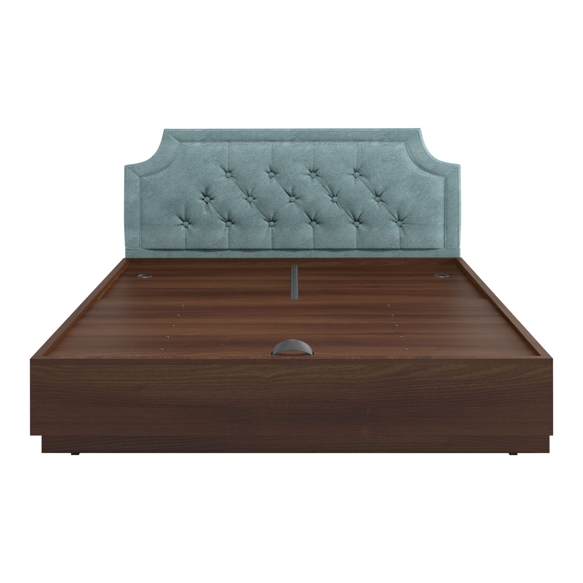 Hayden Home Henrietta Bed, MDF Material, King Size, Semi Hydraulic, Essential Teal Mist Upholstery