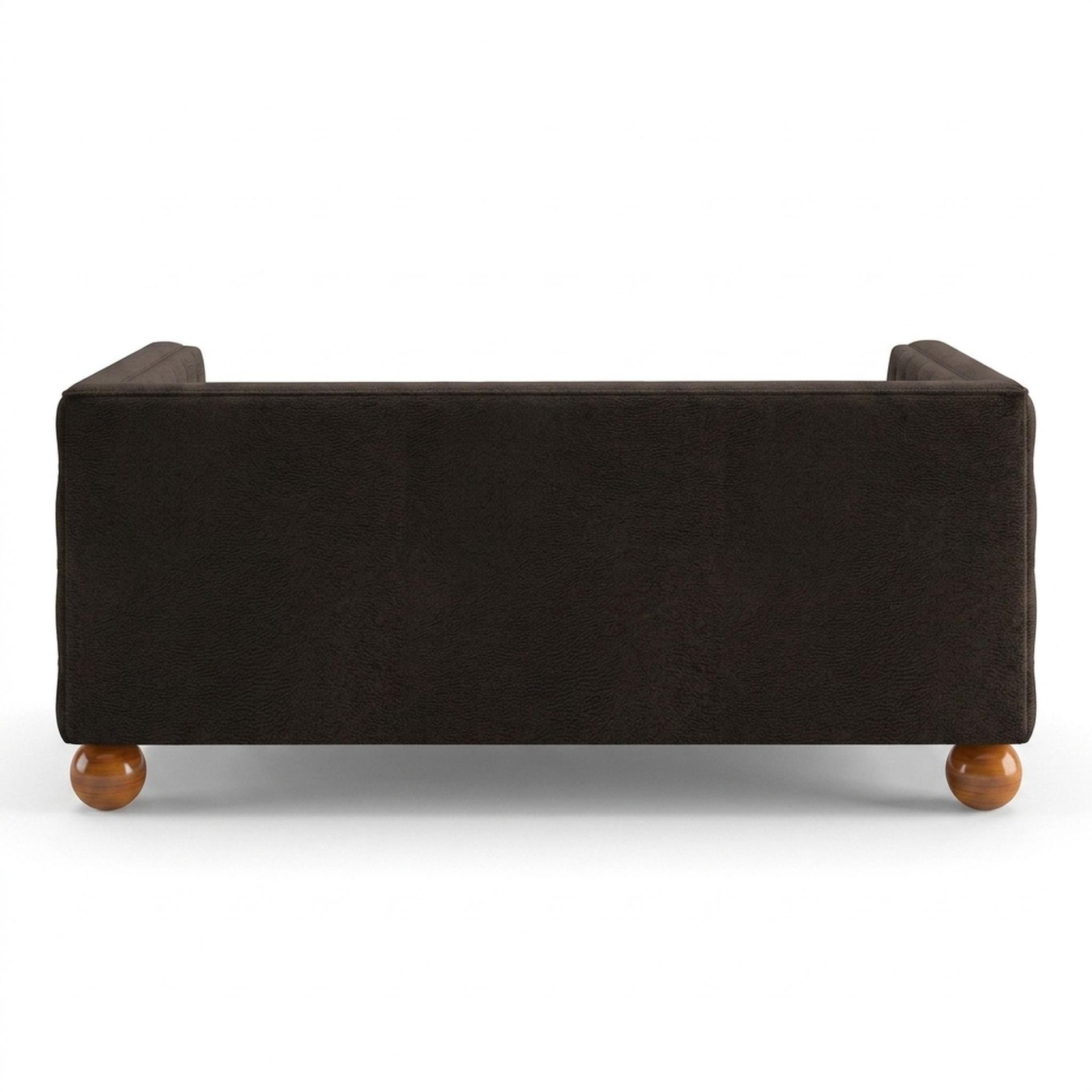 Hayden Home Premium Classic Chesterfield Sofa Bed, Warm Cedar Legs, Essential Beige Brown Upholstery