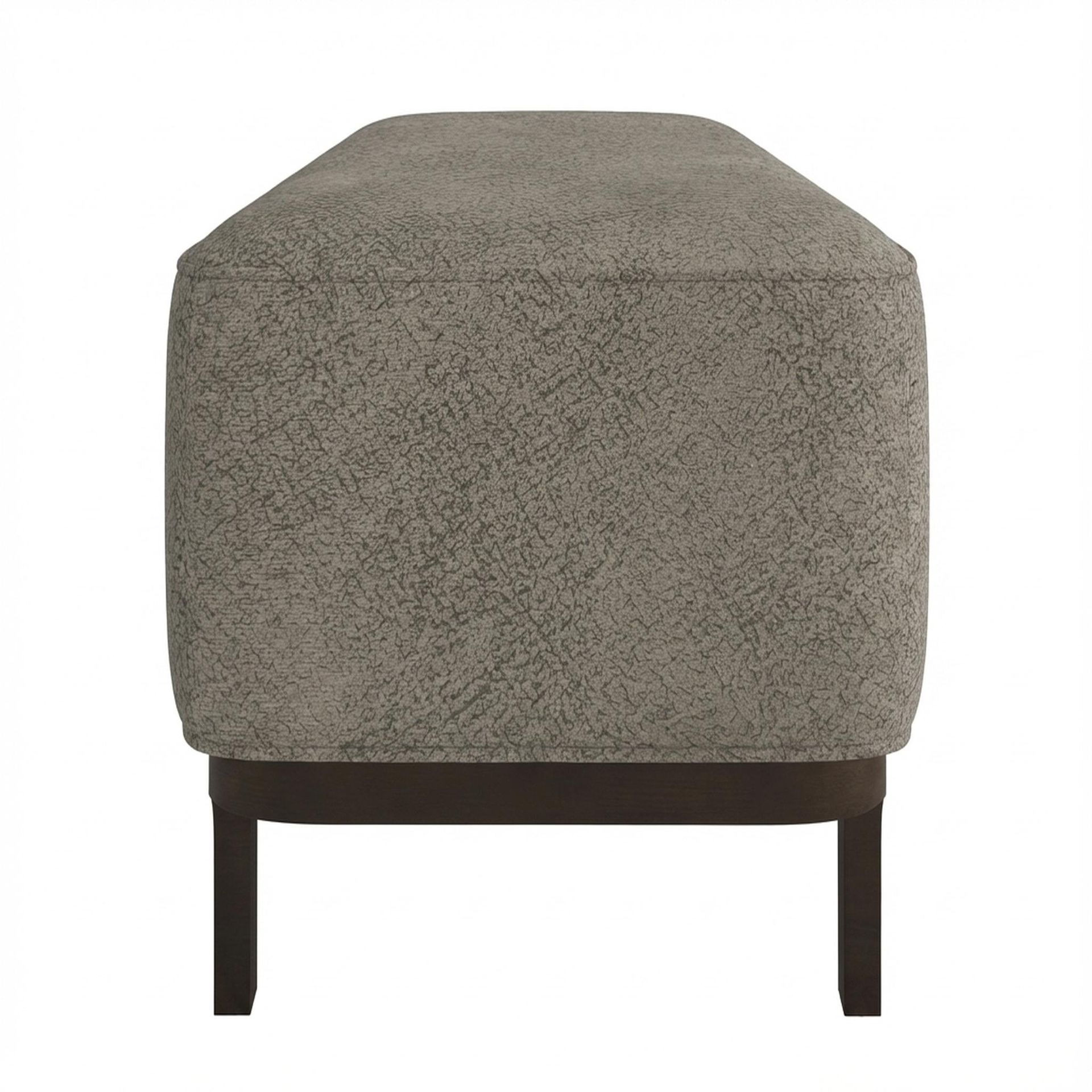 Hayden Home Premium Classic Serenity Bench, Coco Walnut Legs, Essential Biscuit Upholstery