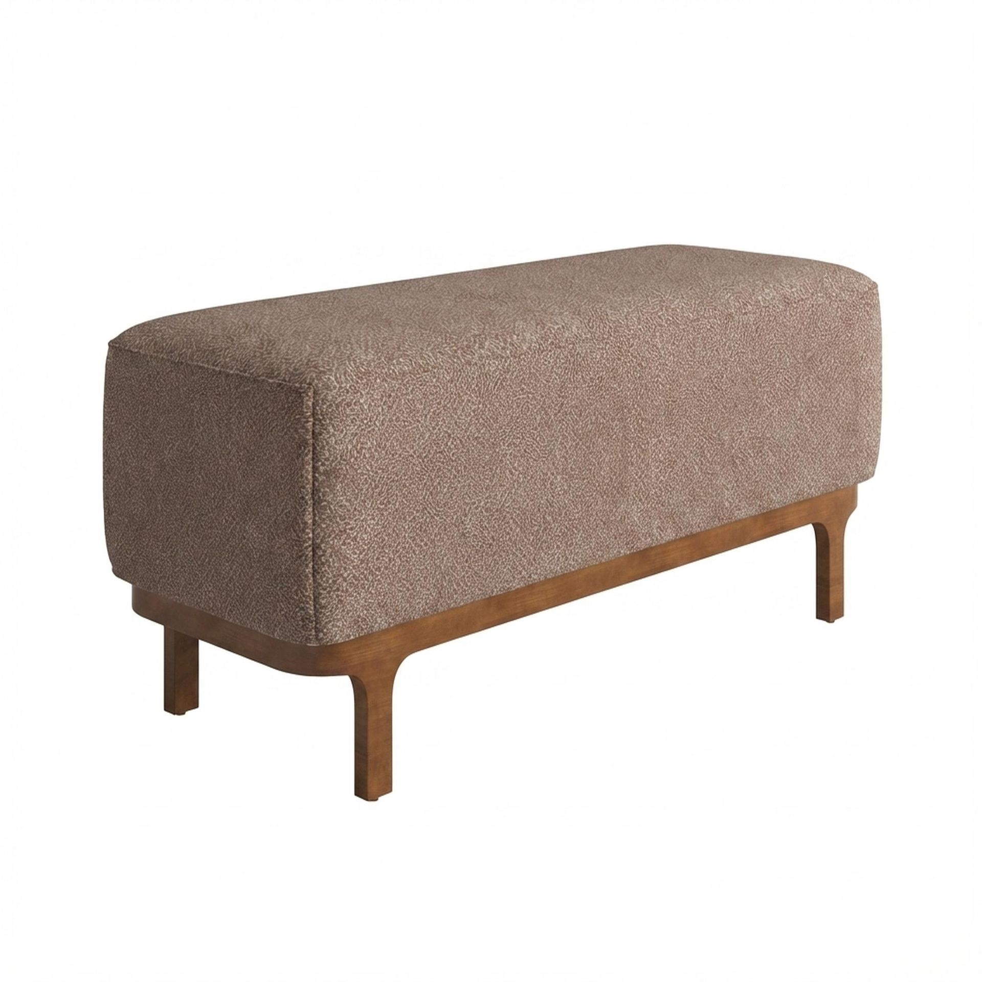 Hayden Home Premium Classic Serenity Bench, Warm Cedar Legs, Essential Ballet Slipper Upholstery