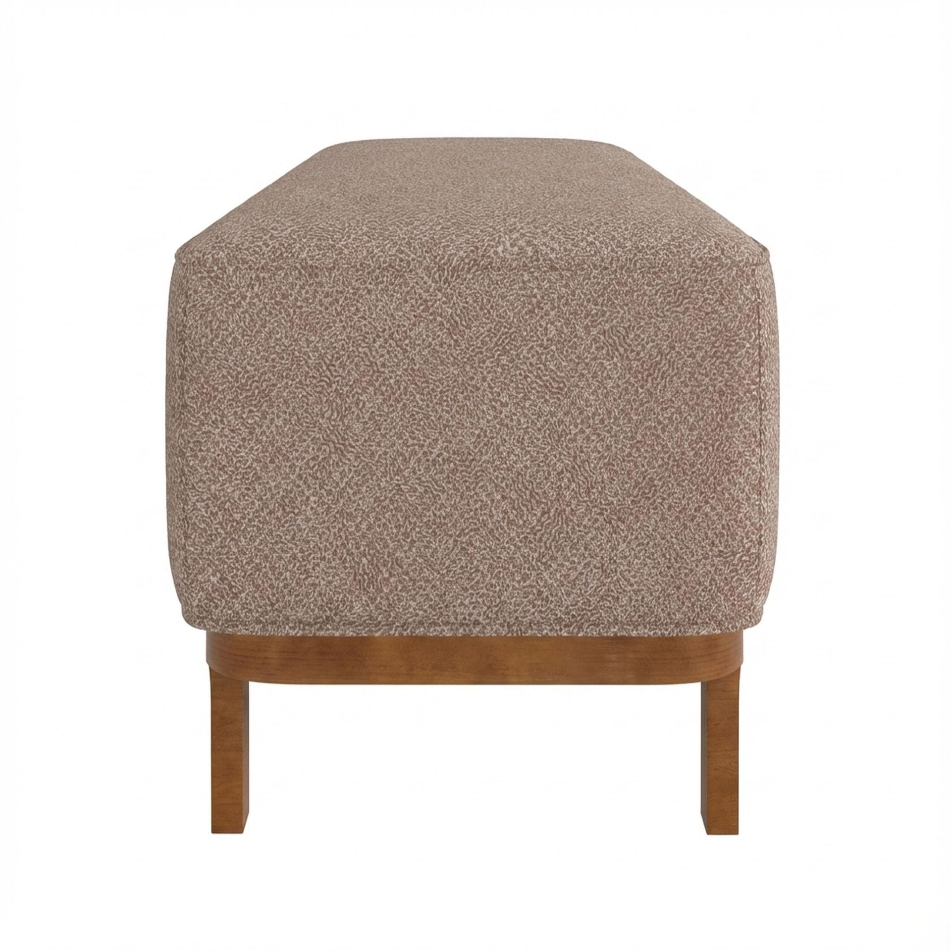 Hayden Home Premium Classic Serenity Bench, Warm Cedar Legs, Essential Ballet Slipper Upholstery