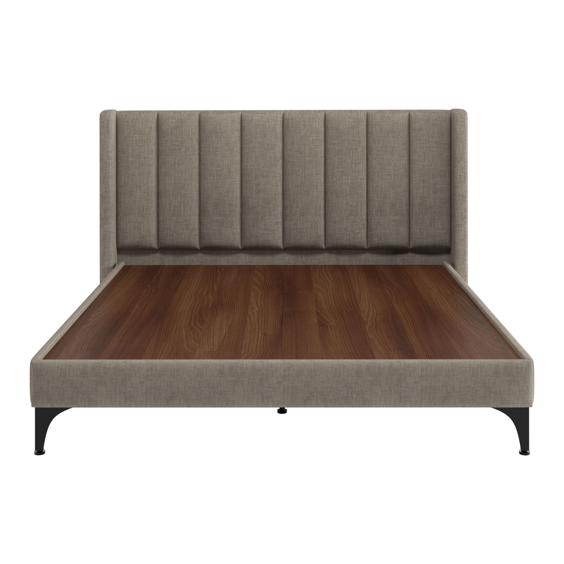 Hayden Home Premium Groove San Francisco Luxeline Upholstered Bed, , King Size, , Essential Chestnut Brown Upholstery