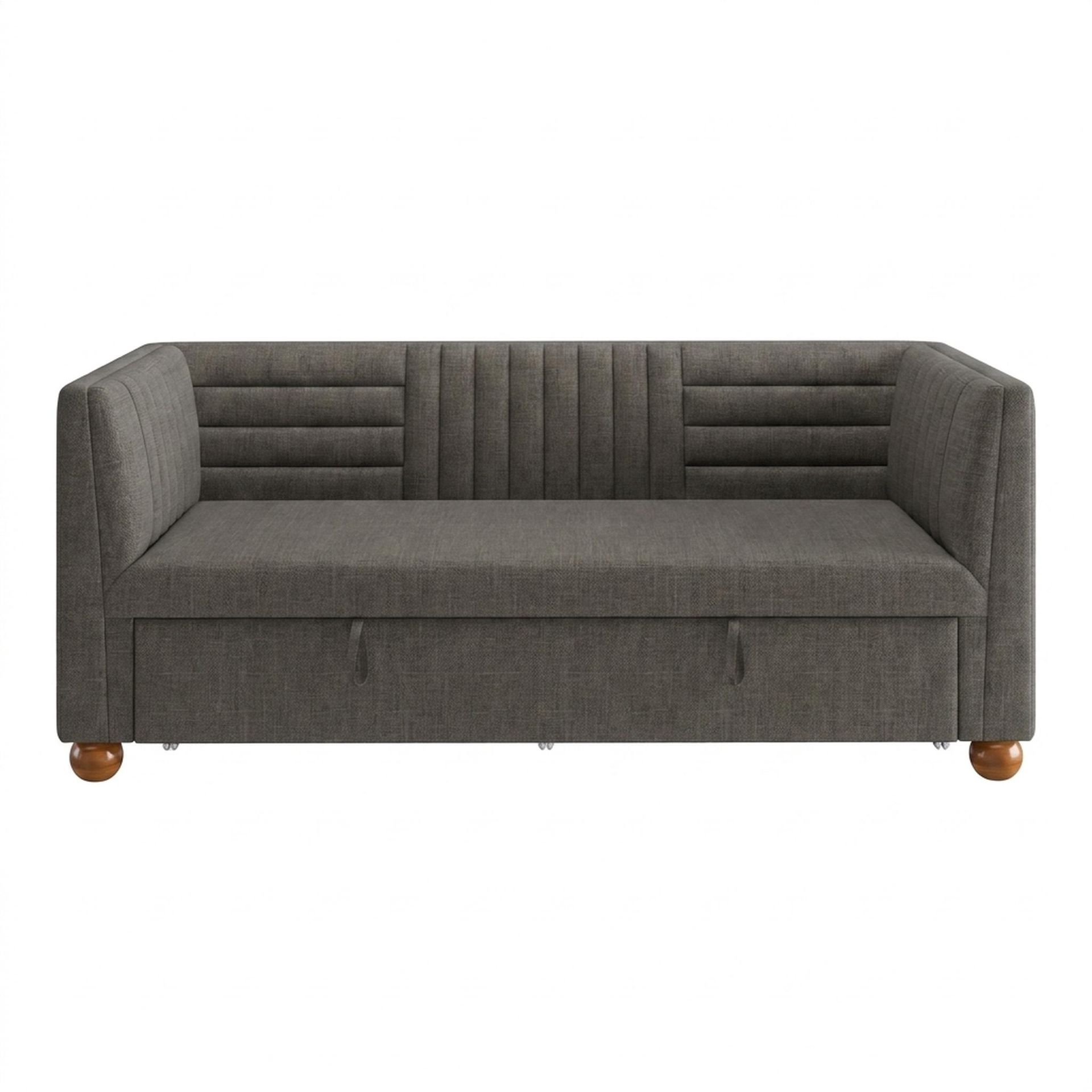 Hayden Home Premium Grove Gather Sofa Bed, Warm Cedar Legs, Essential Chestnut Brown Upholstery