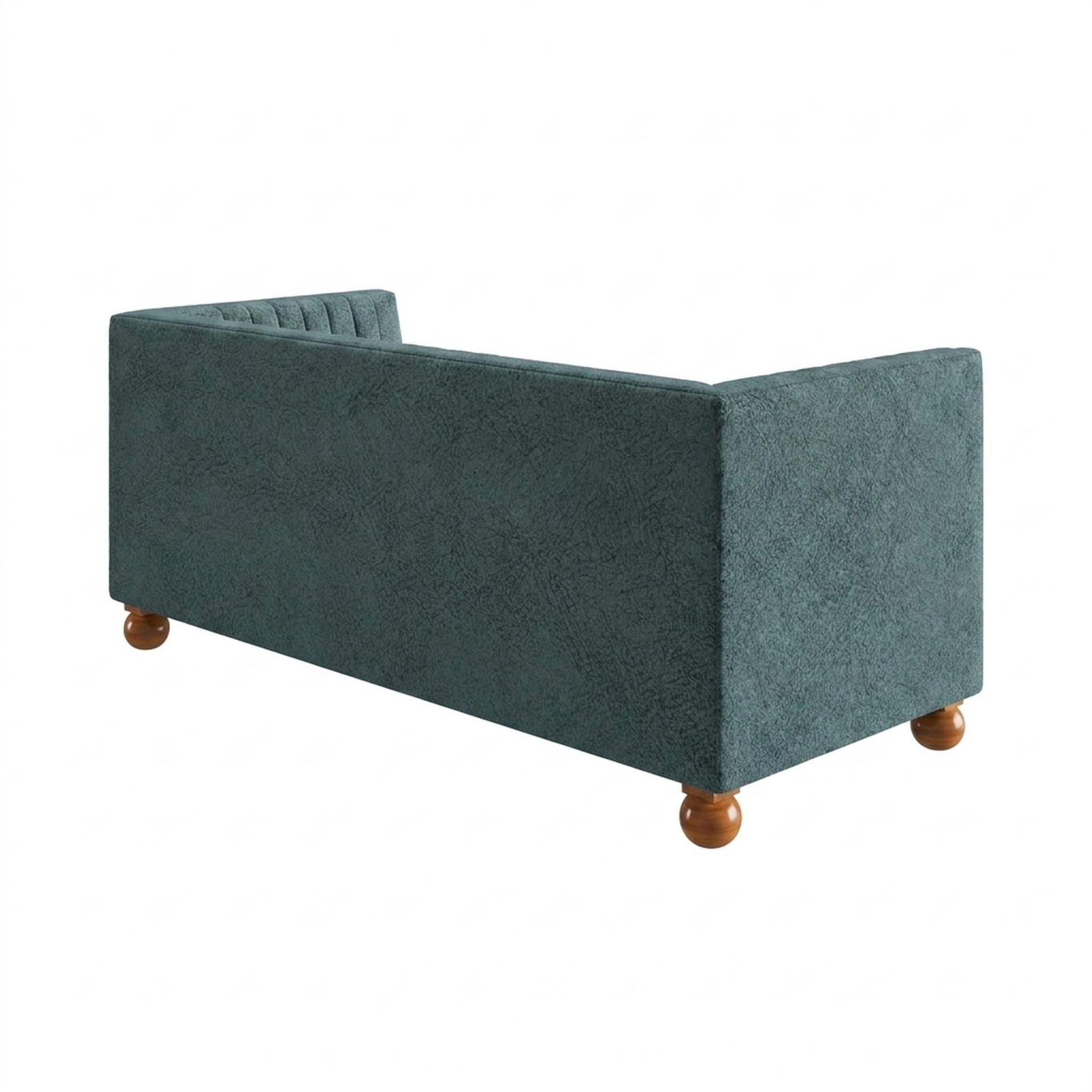 Hayden Home Premium Grove Gather Sofa Bed, Warm Cedar Legs, Essential Teal Mist Upholstery