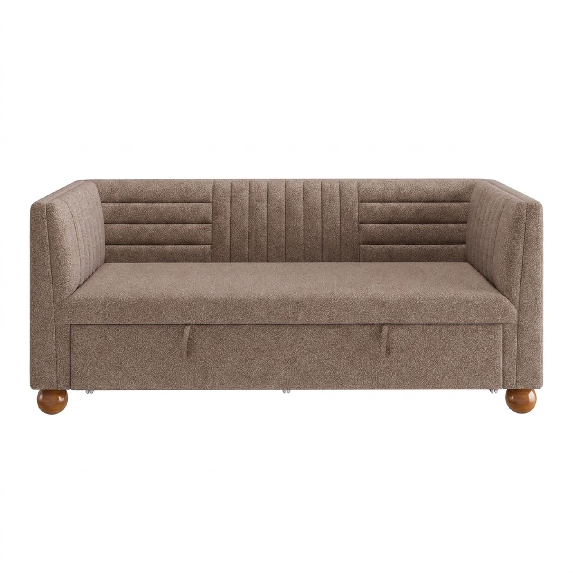 Hayden Home Premium Grove Gather Sofa Bed, Warm Cedar Legs, Essential Ballet Slipper Upholstery