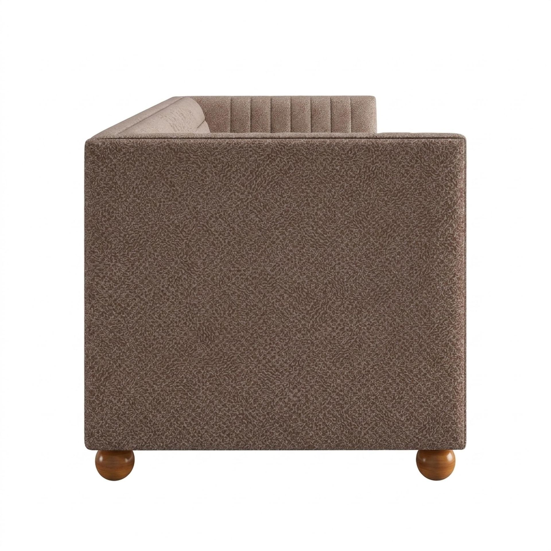 Hayden Home Premium Grove Gather Sofa Bed, Warm Cedar Legs, Essential Ballet Slipper Upholstery