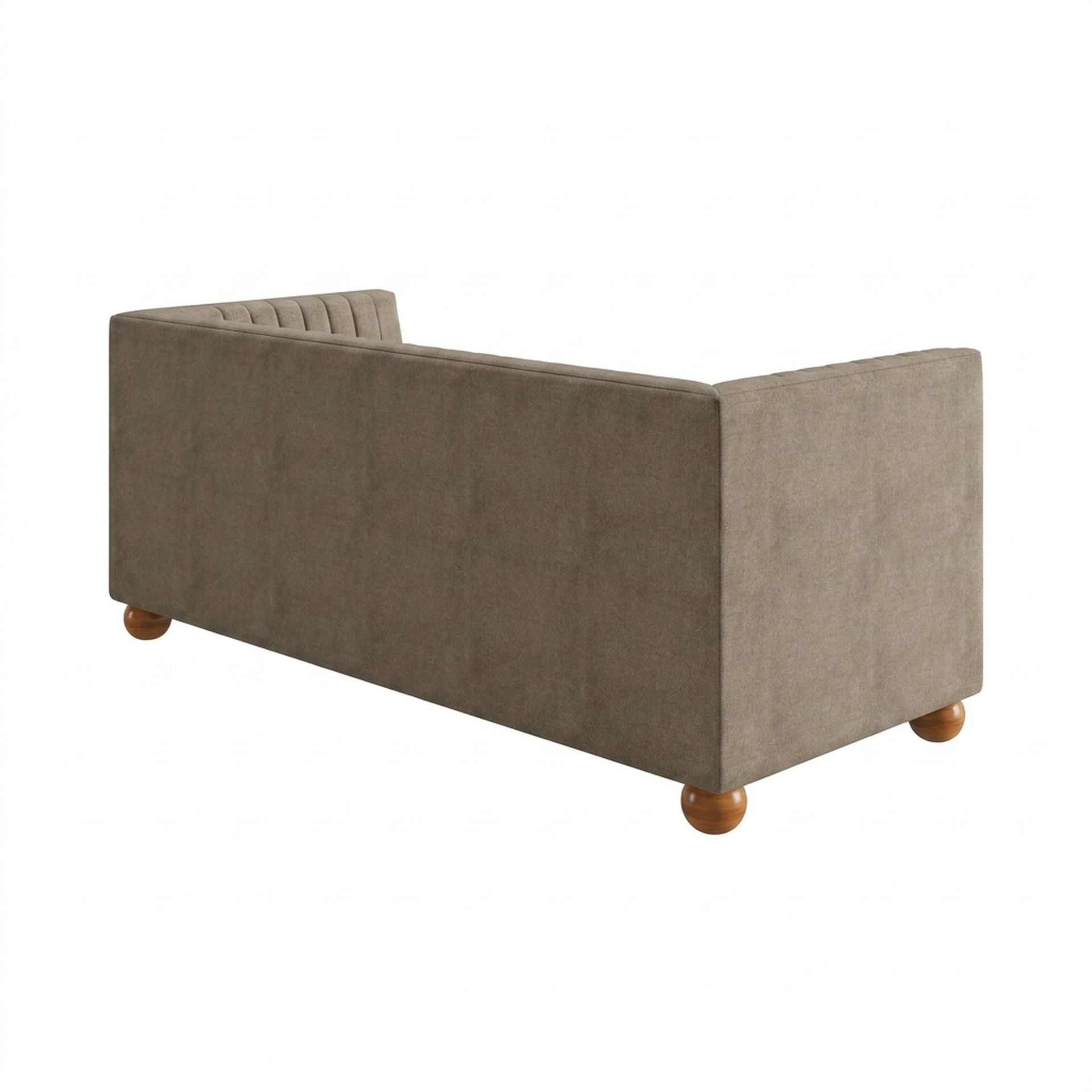 Hayden Home Premium Grove Gather Sofa Bed, Warm Cedar Legs, Premium Dusky Biege Upholstery
