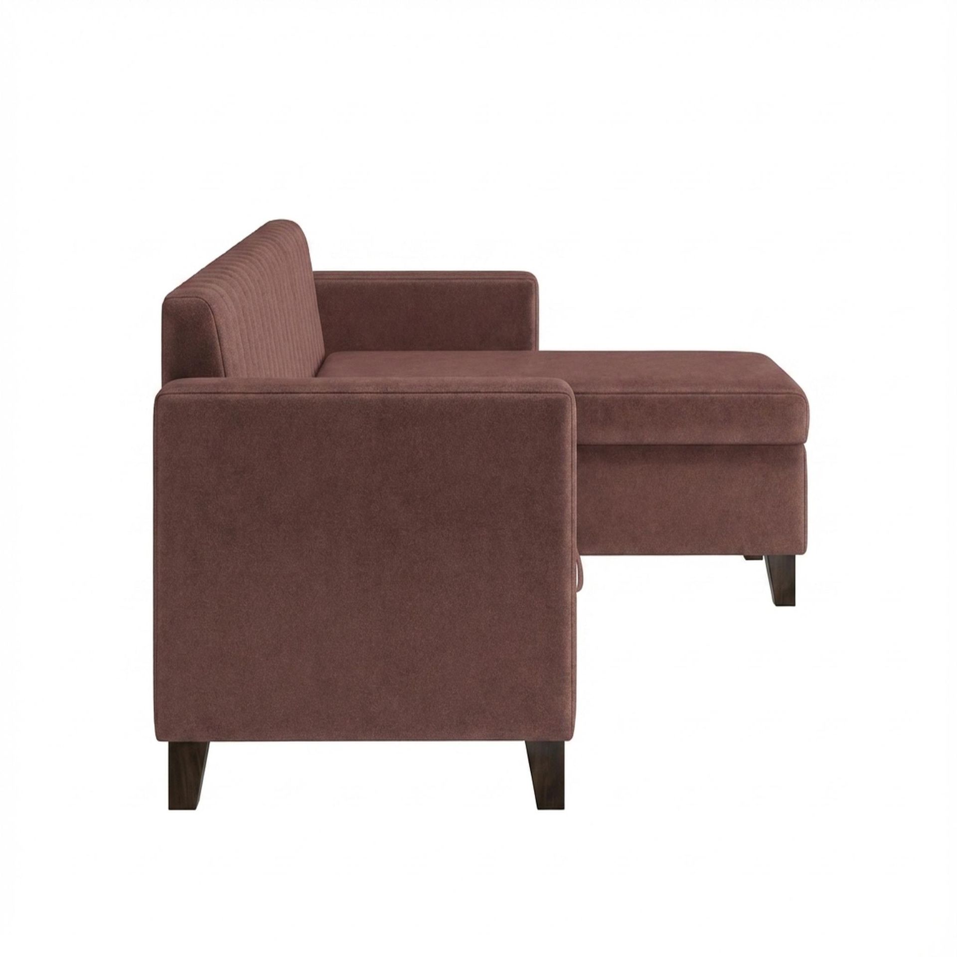Hayden Home Premium Grove Paradise Sofa Bed, Coco Walnut Legs, Premium Ballet Pink Upholstery