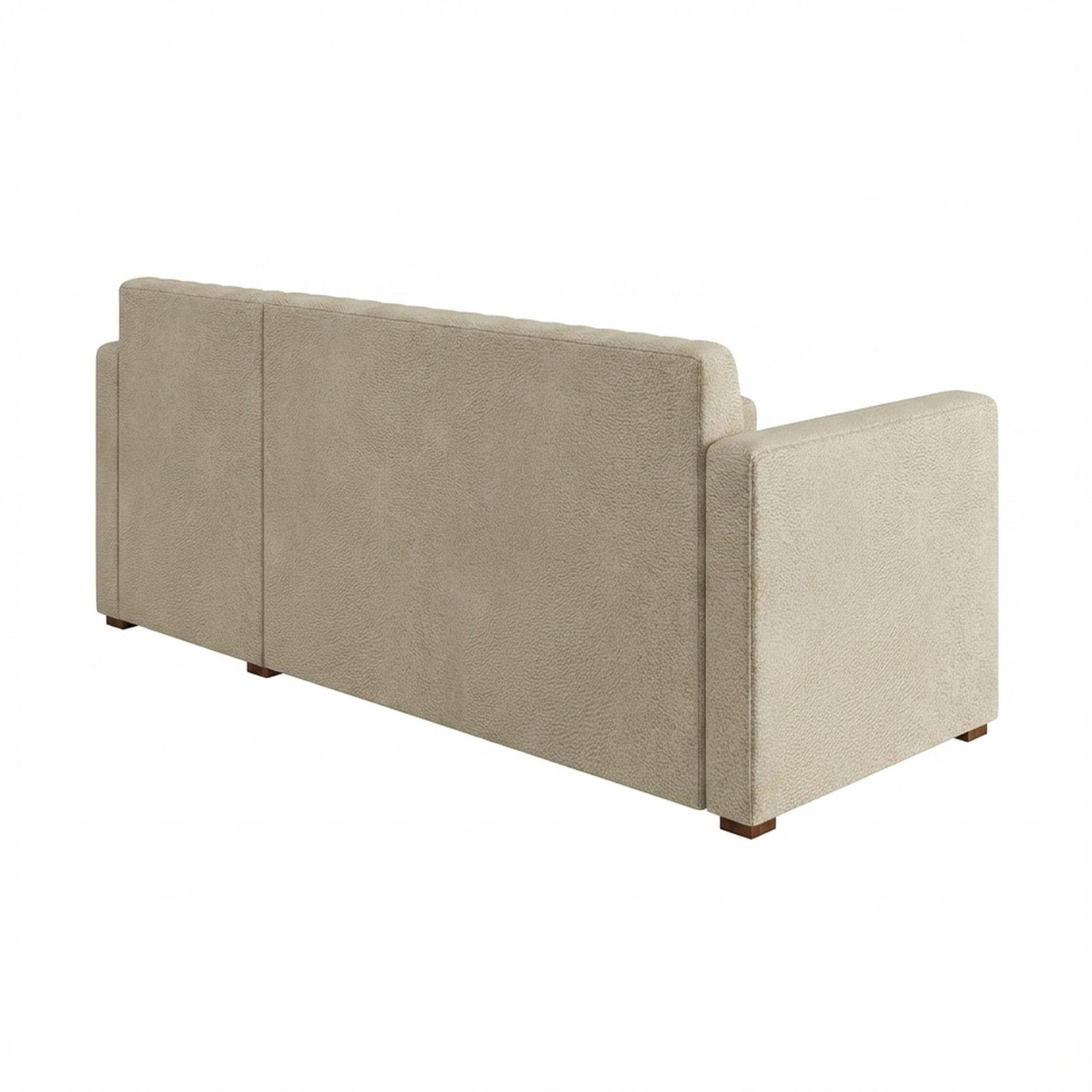 Hayden Home Premium Grove Paradise Sofa Bed, Warm Cedar Legs, Essential Sand Upholstery