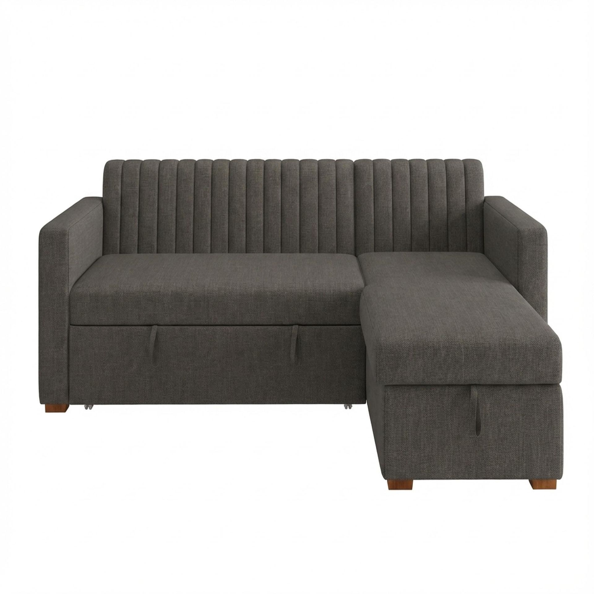 Hayden Home Premium Grove Paradise Sofa Bed, Warm Cedar Legs, Essential Chestnut Brown Upholstery
