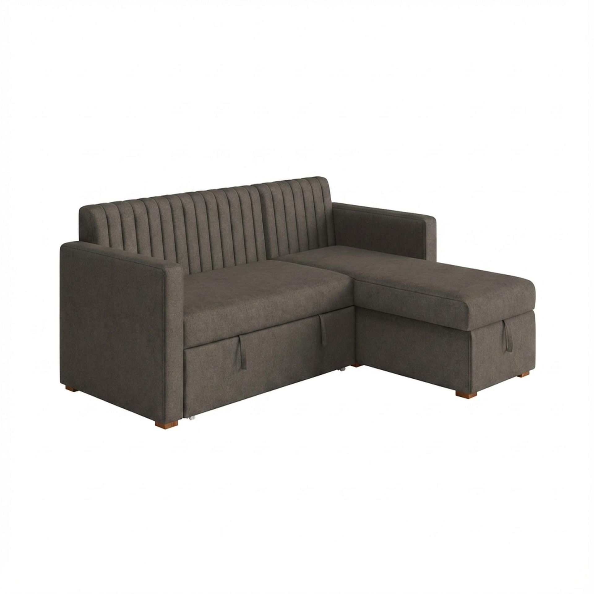 Hayden Home Premium Grove Paradise Sofa Bed, Warm Cedar Legs, Essential Chestnut Brown Upholstery