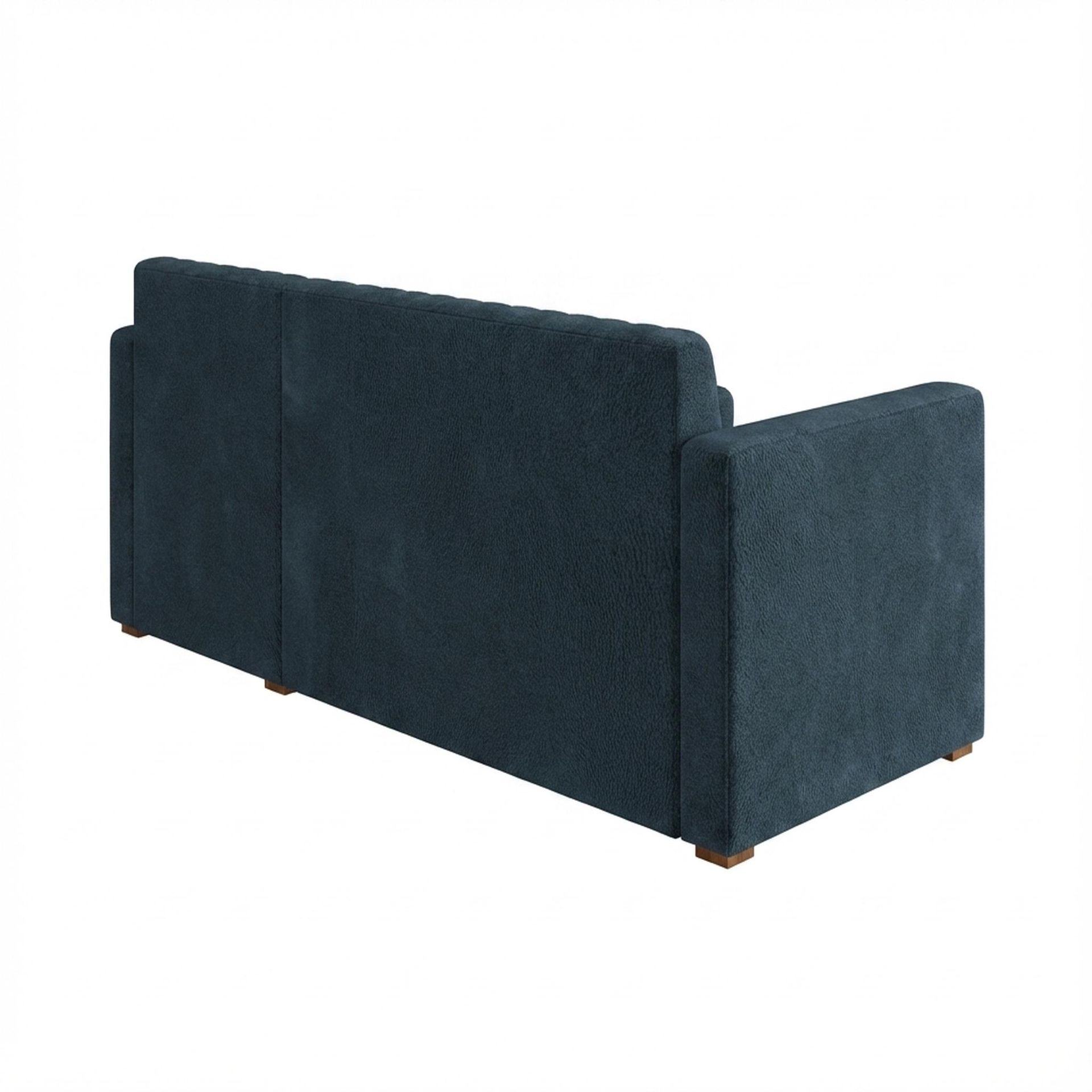 Hayden Home Premium Grove Paradise Sofa Bed, Warm Cedar Legs, Essential Vintage Blue Upholstery